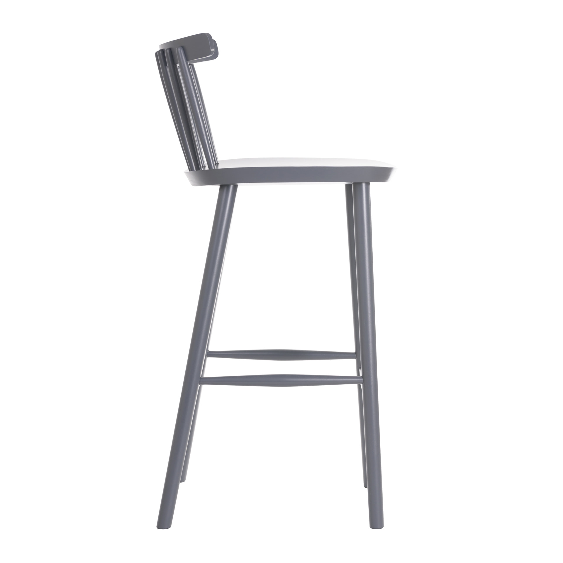 Wooden vertical slat back bar stool H-Pala