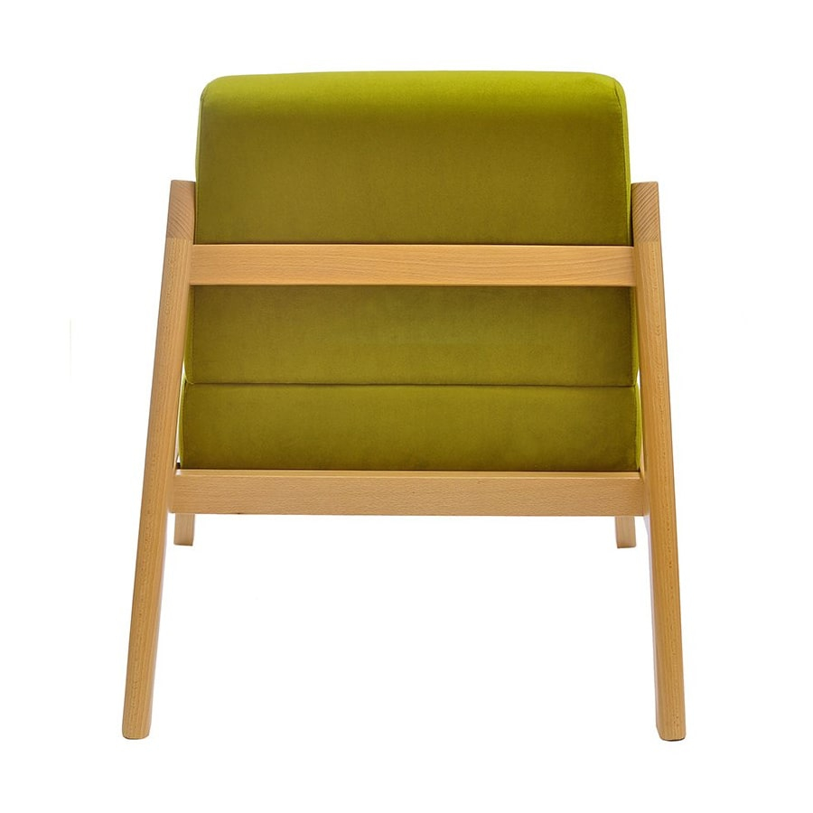 Wooden upholstered armchair B-Coin