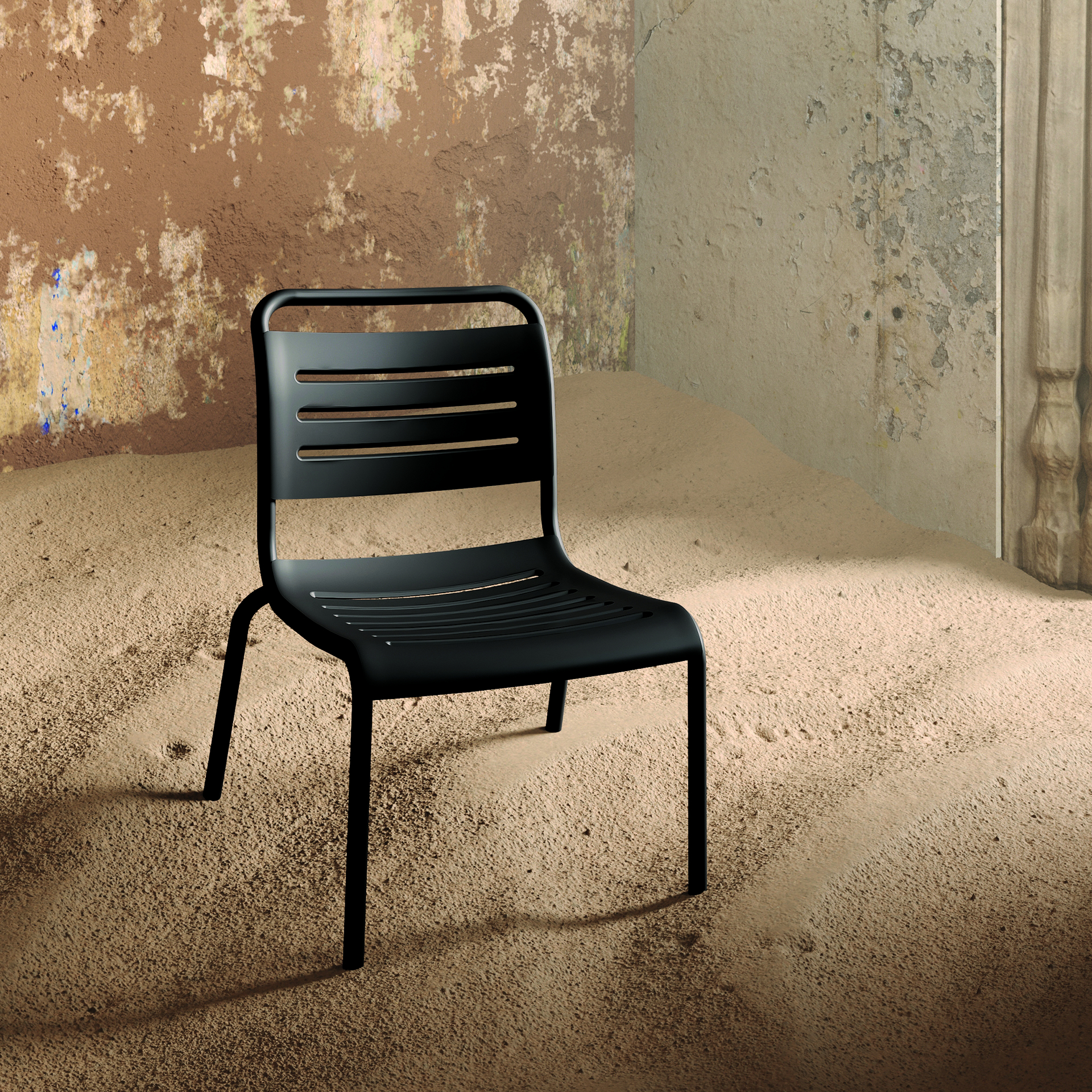 Aluminum stackable chair A-Real
