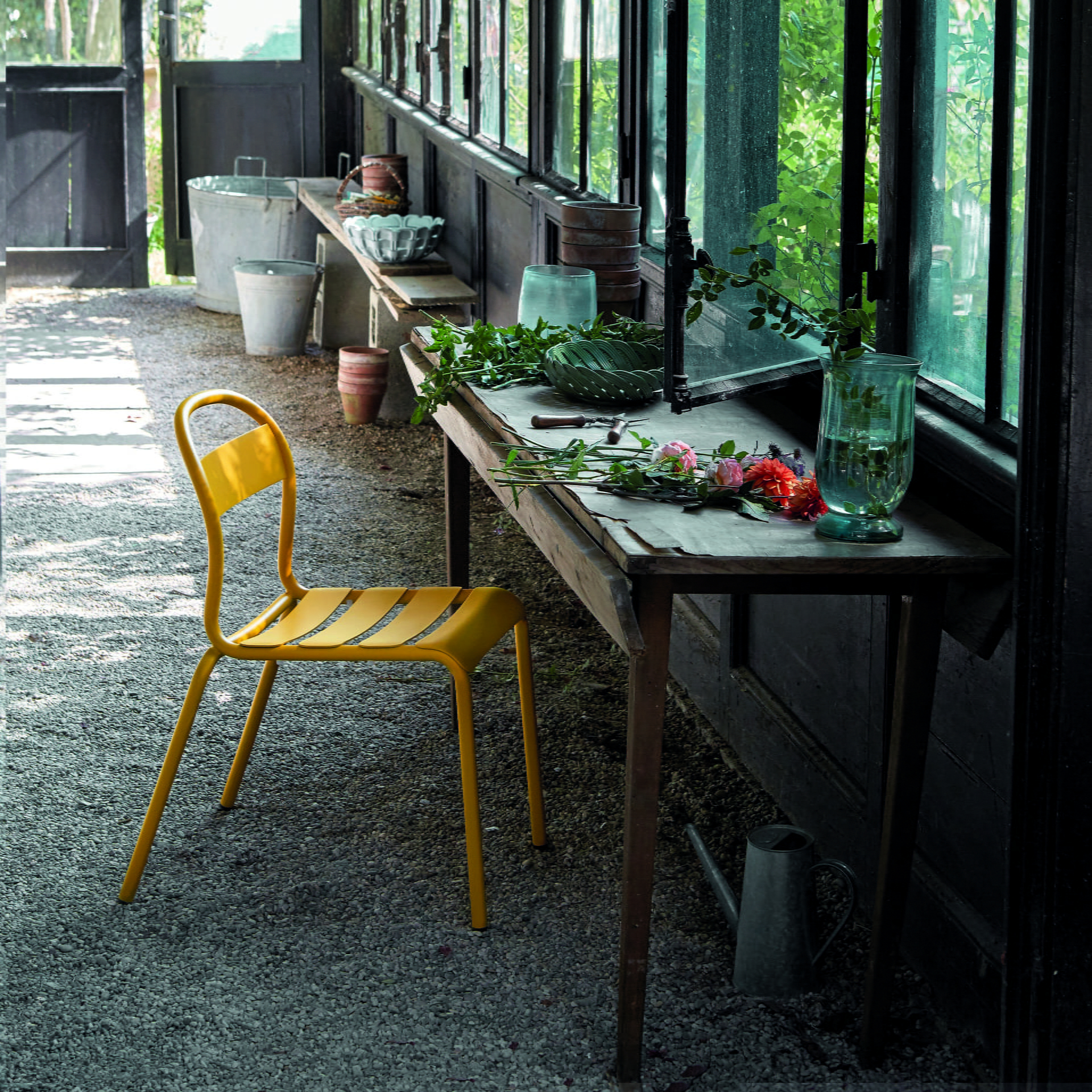 Aluminum stackable chair A-Stecca