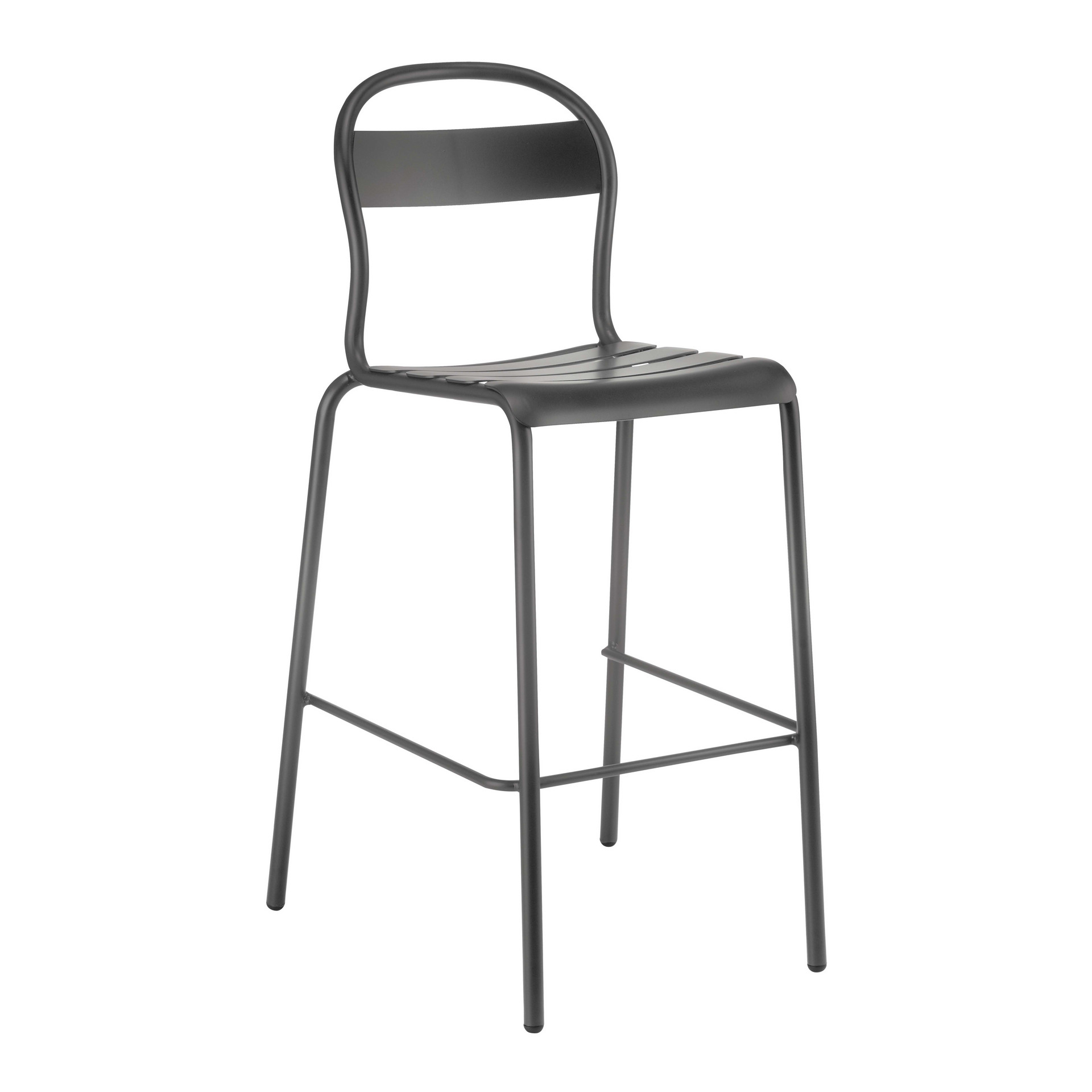 Aluminum stackable bar stool H-Stecca