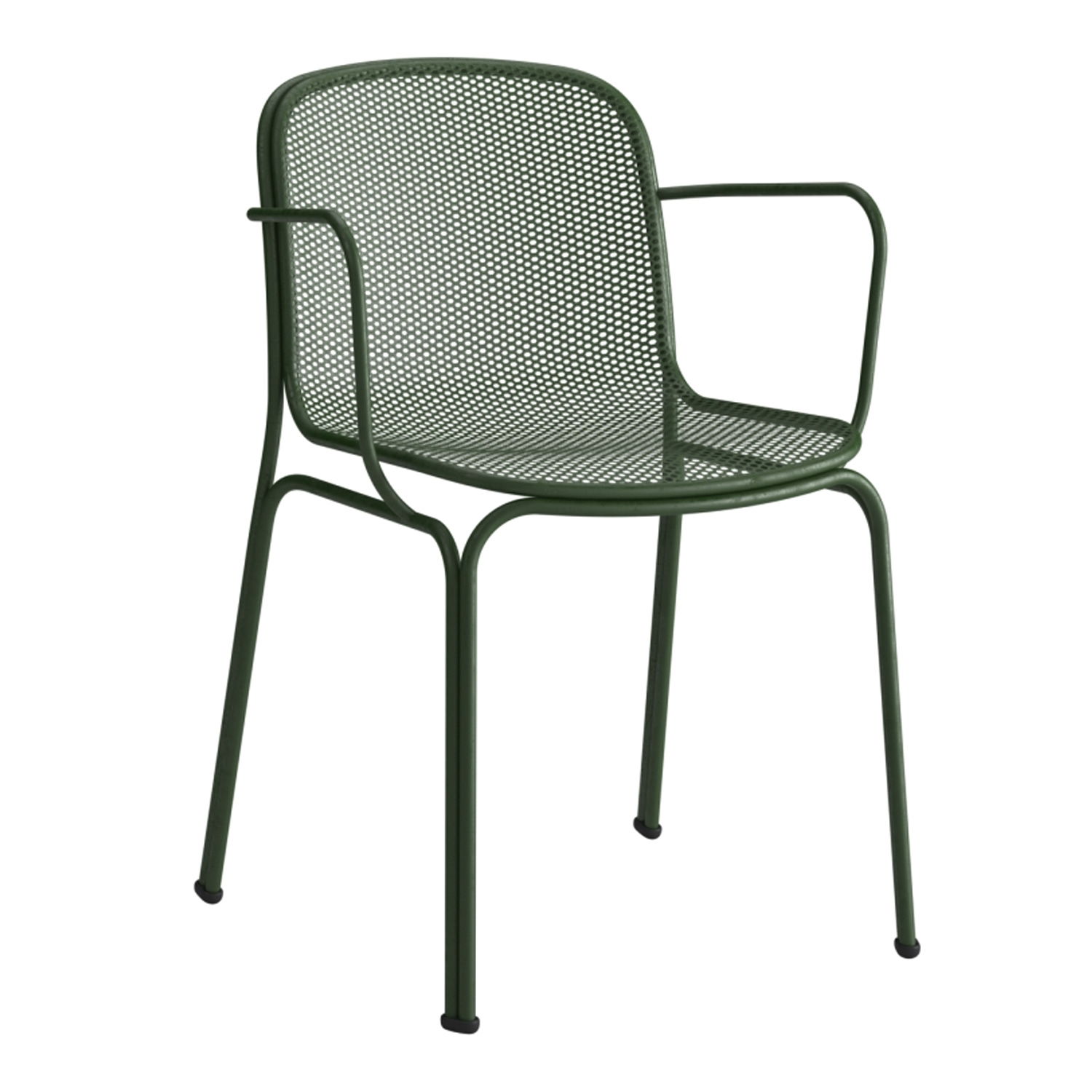 Metal mesh stackable chair with armrests B-Villa