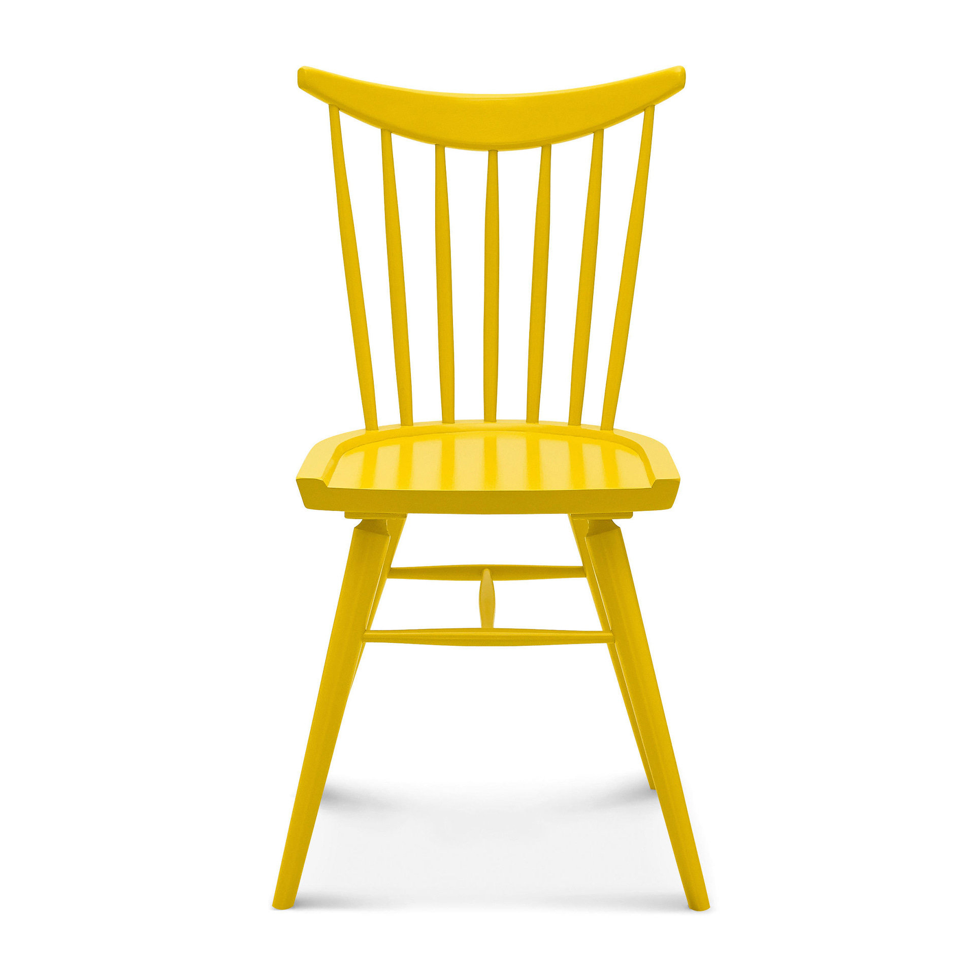 Wooden chair with vertical slat back A-3022