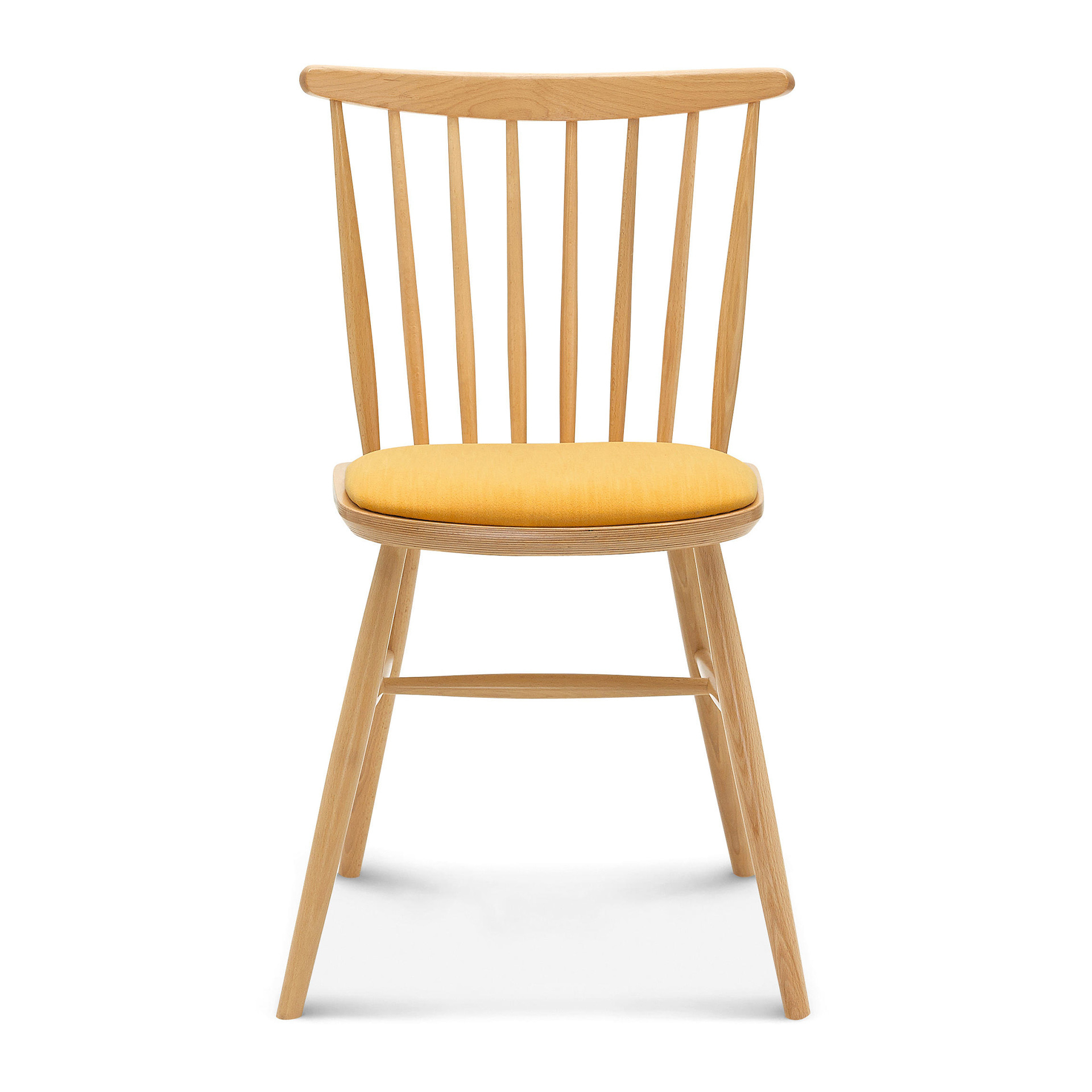 Wooden chair with vertical slat back A-3016