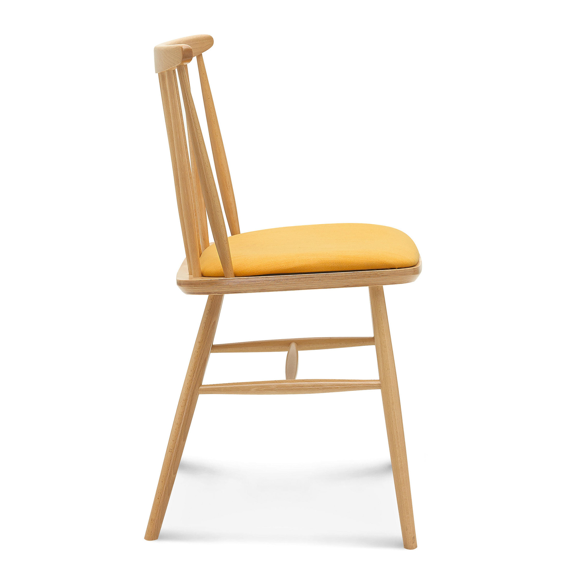 Wooden chair with vertical slat back A-3016