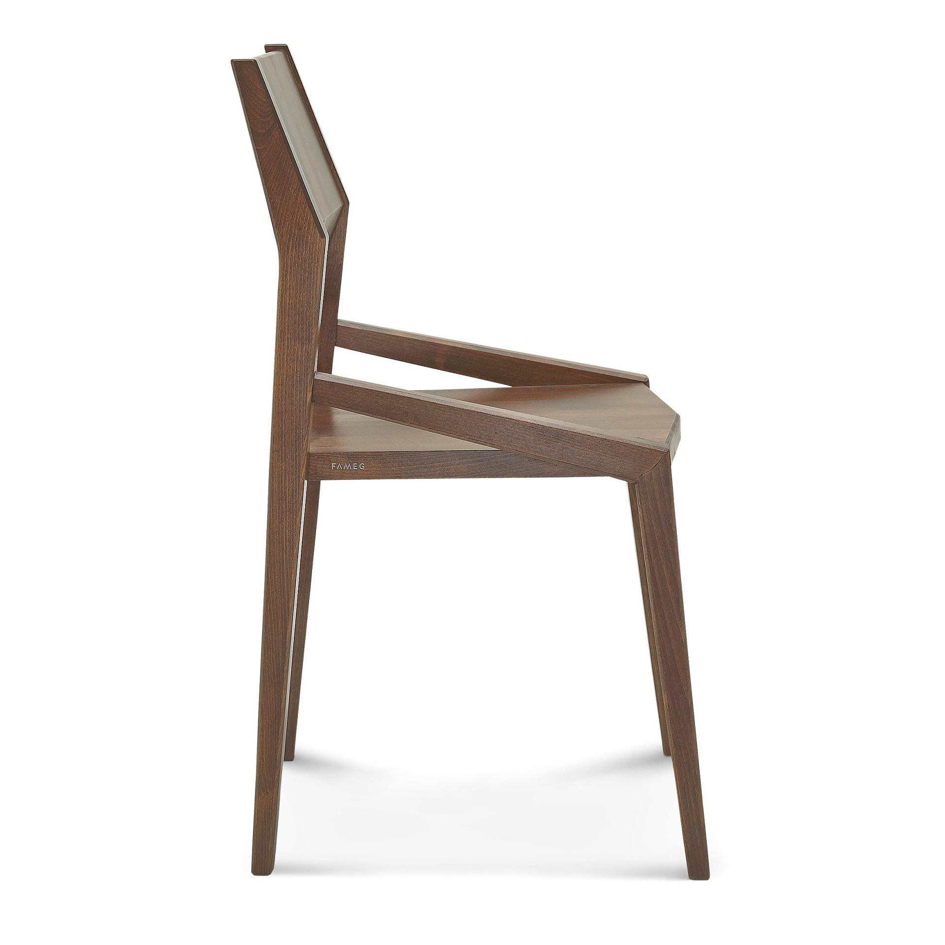 Silla de madera con asiento macizo o acolchado A-3042