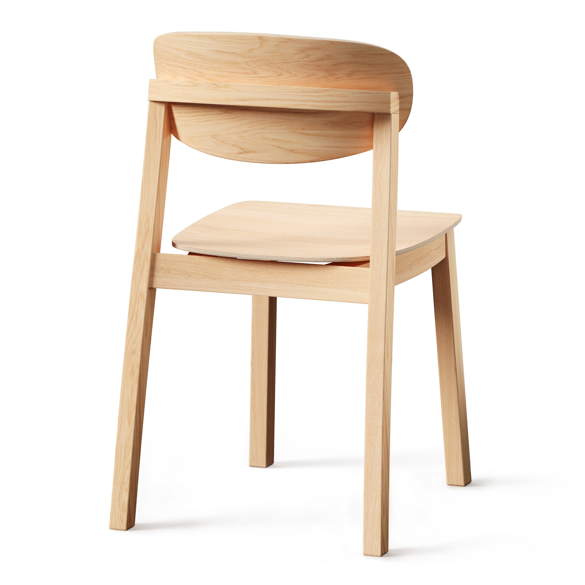 Wooden chair with solid or upholstered seat A-2324 Linia