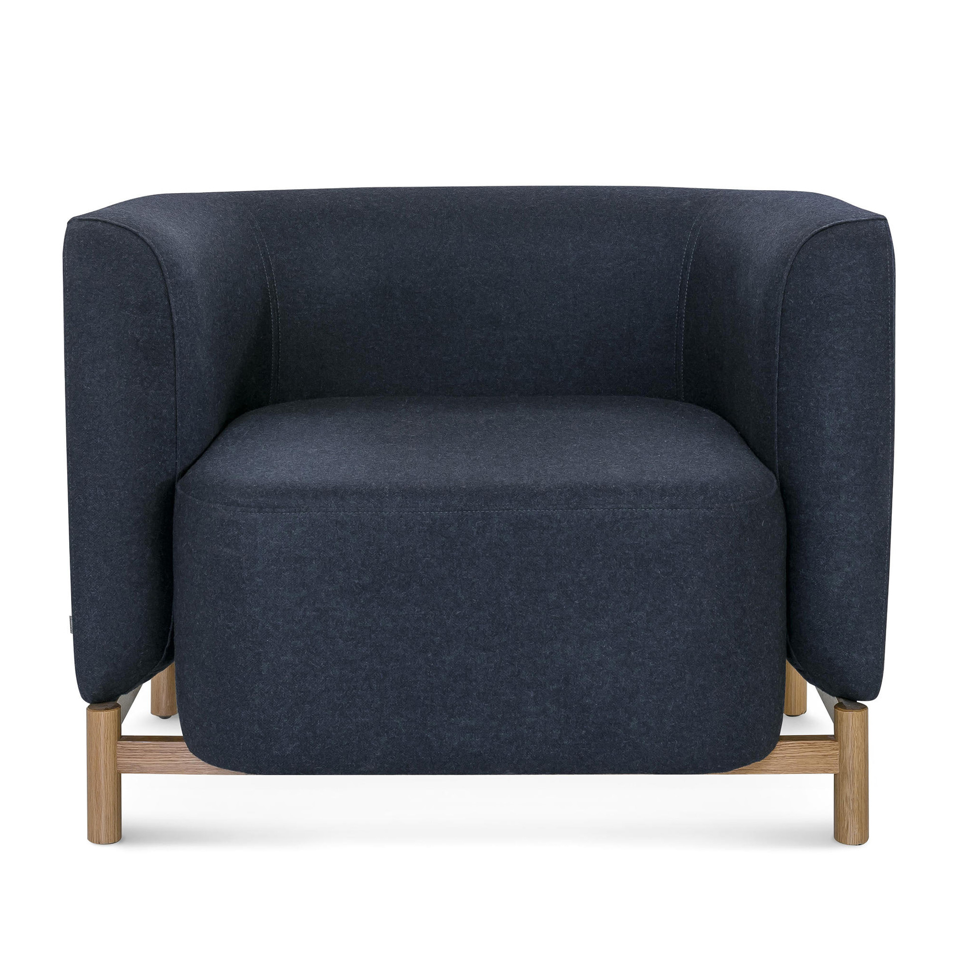 Upholstered lounge armchair