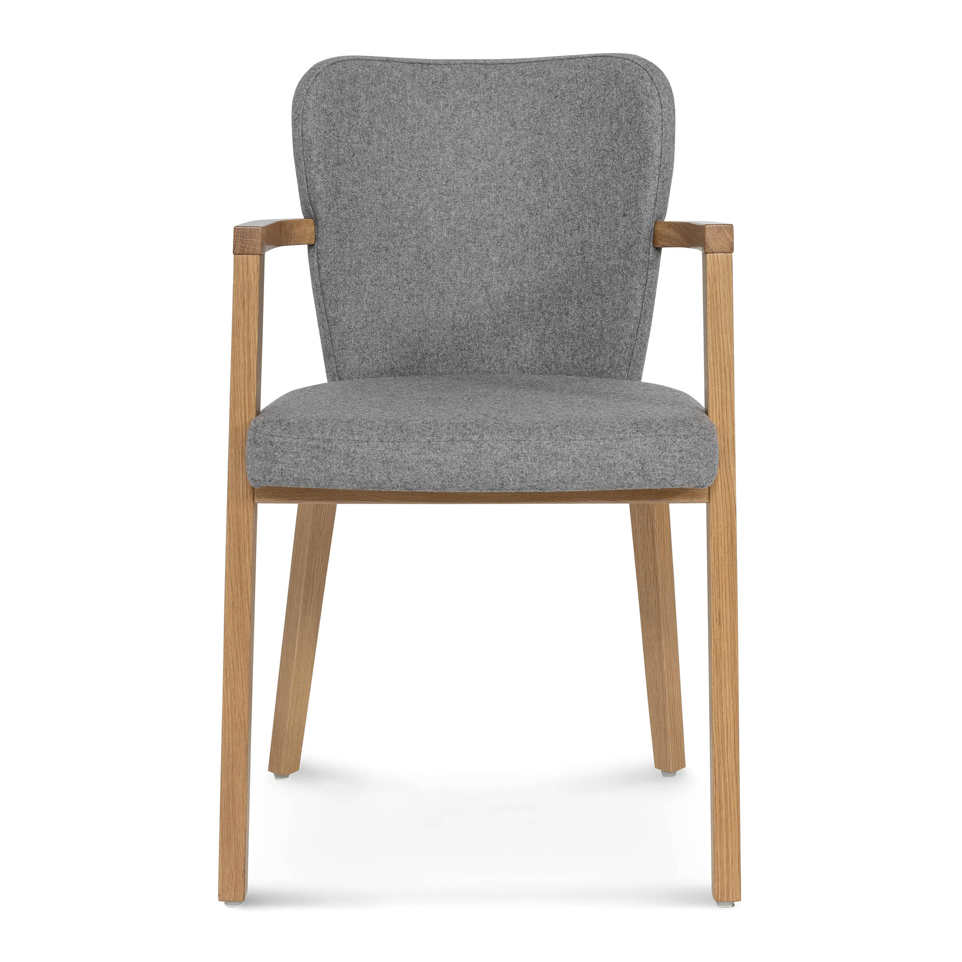 Upholstered wooden chair with armrests B-3034