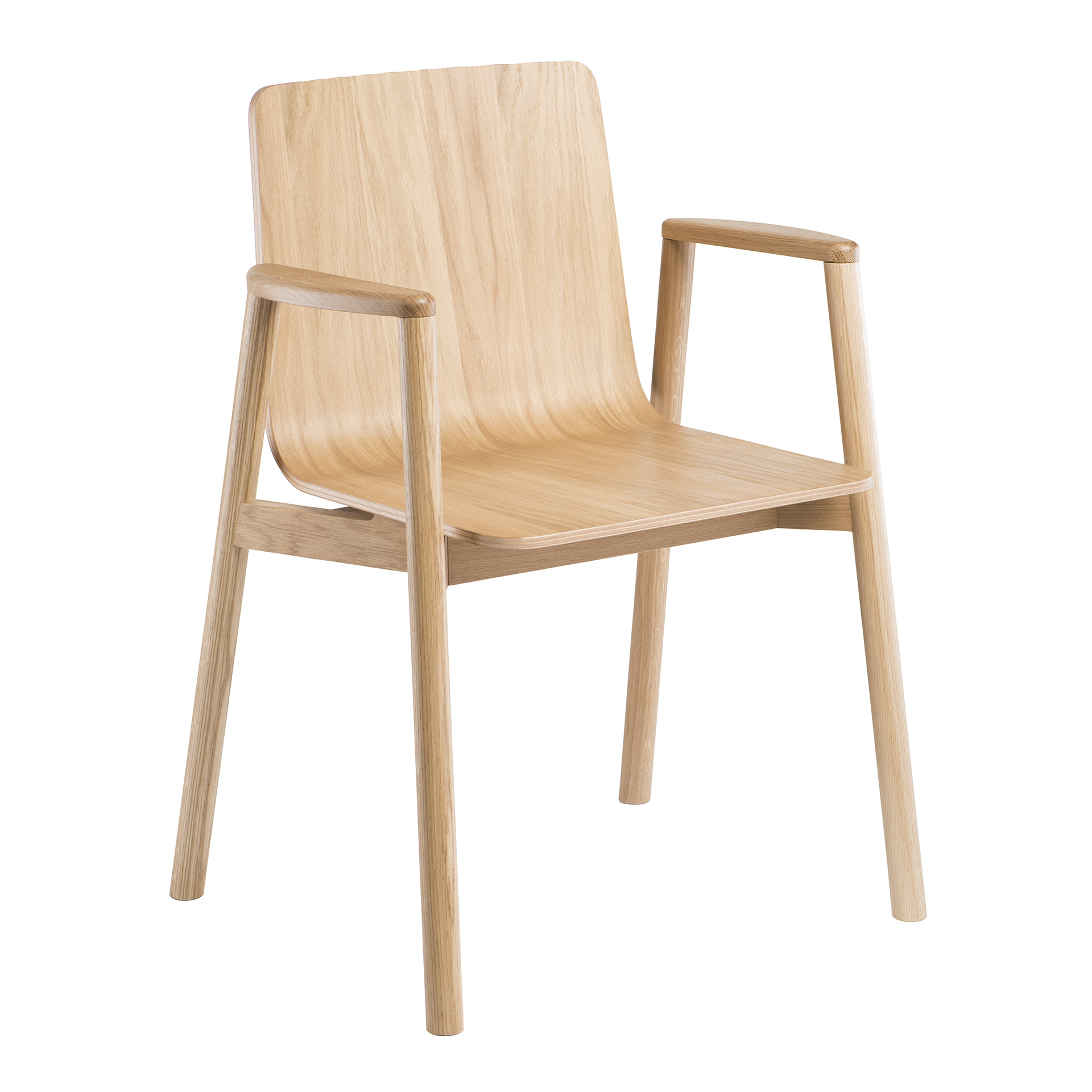 Wooden armchair with solid or upholstered seat B-2302 ATU