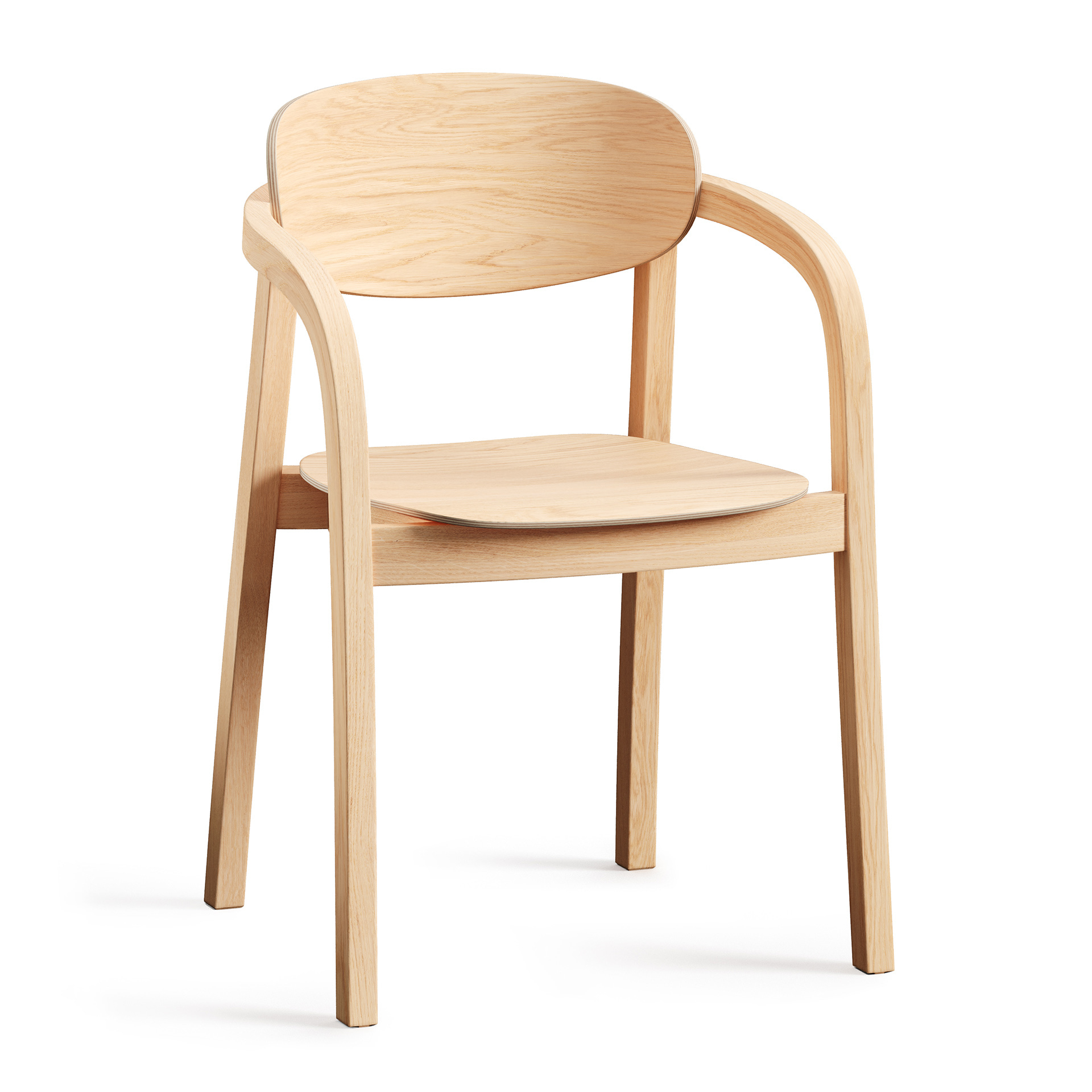 Beech wood armchair