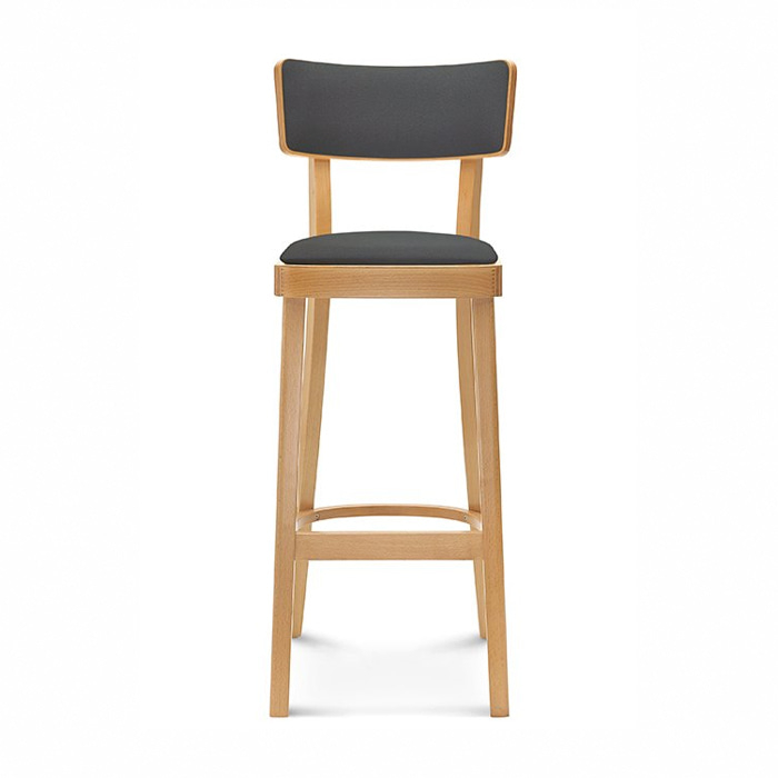 Upholstered wooden bar stool H-3024