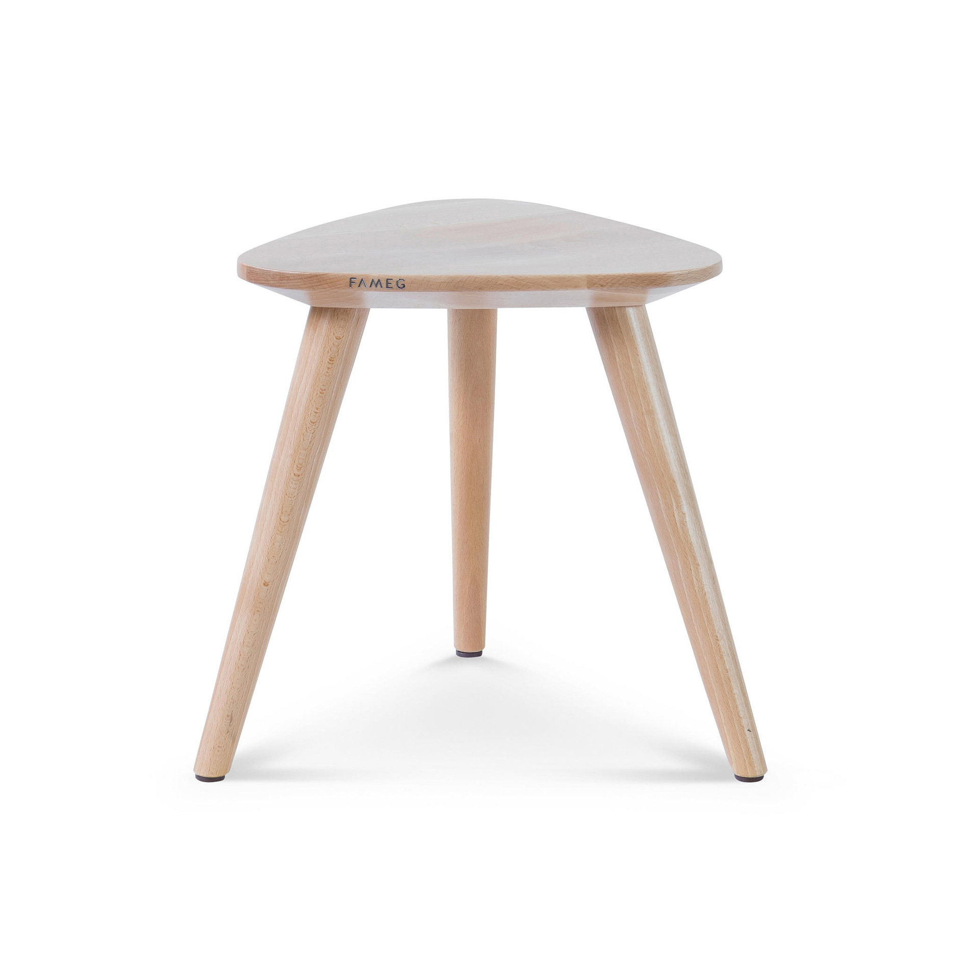 Three legged wooden tabouret