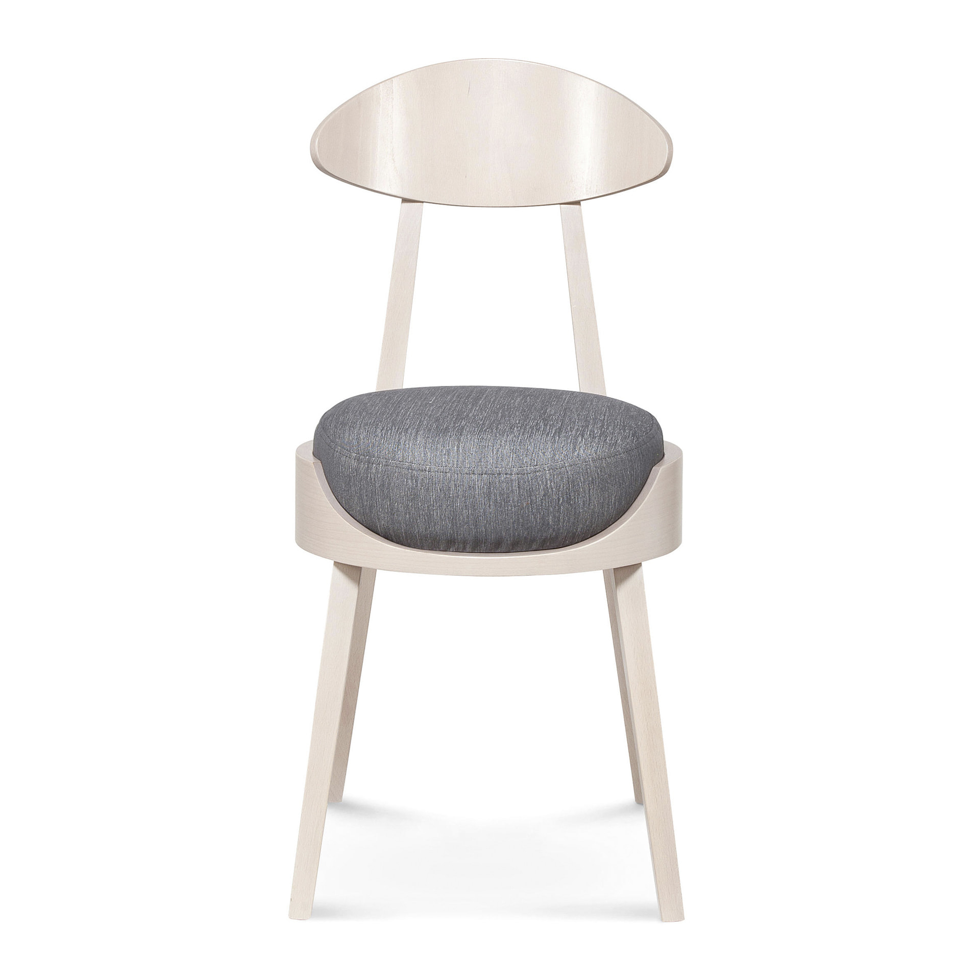 Wooden chair with upholstered seat A-3072