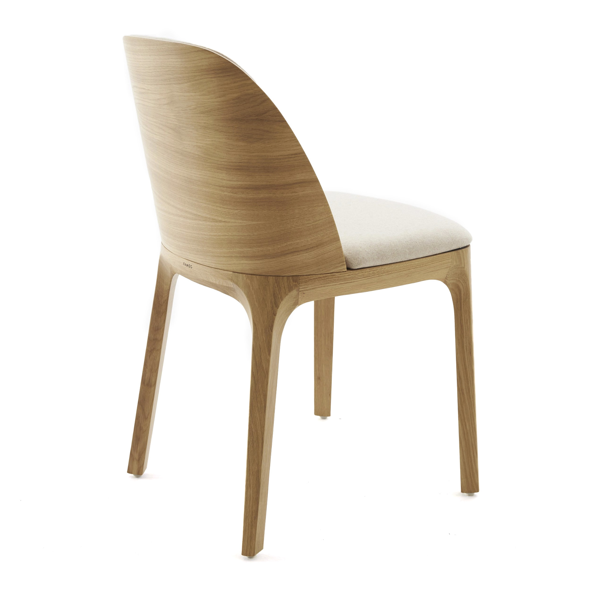 Scandinavian upholstered wooden chair A-3054
