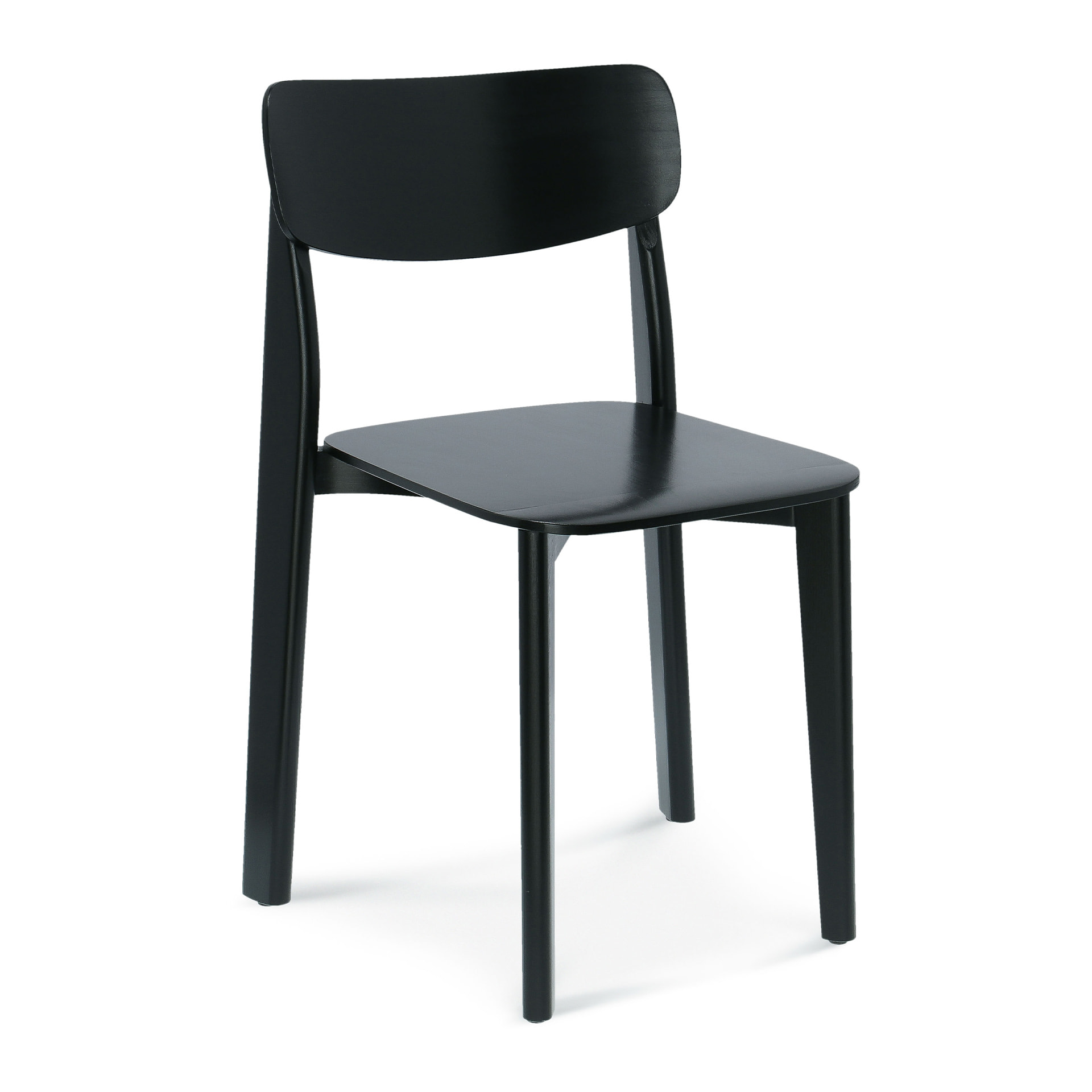 Wooden chair with solid or padded seat