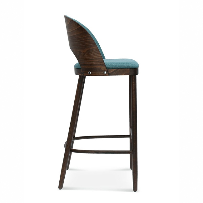 Upholstered wooden bar stool H-3044