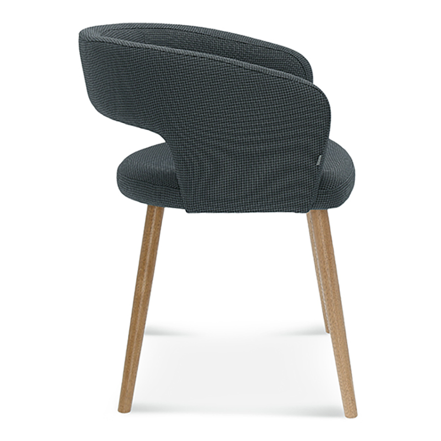 Fully upholstered wooden armchair B-3052