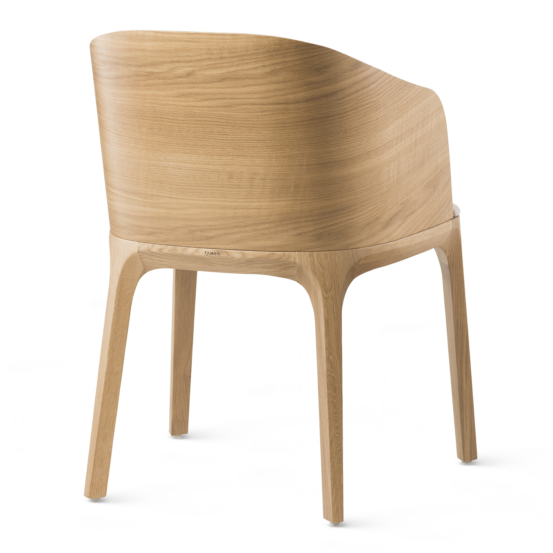 Scandinavian upholstered wooden armchair B-3054