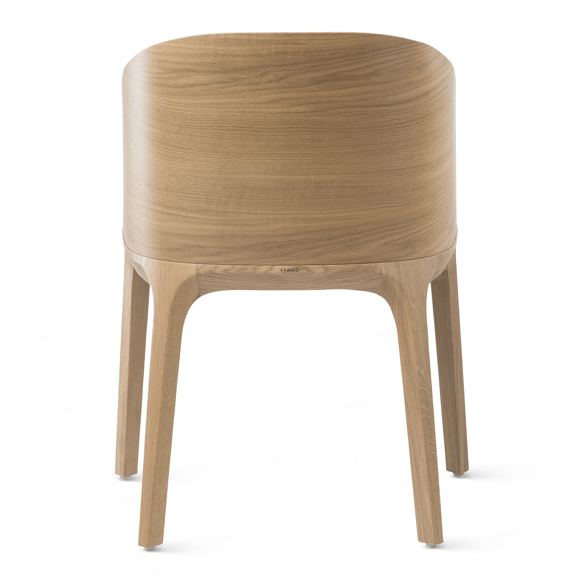 Scandinavian upholstered wooden armchair B-3054