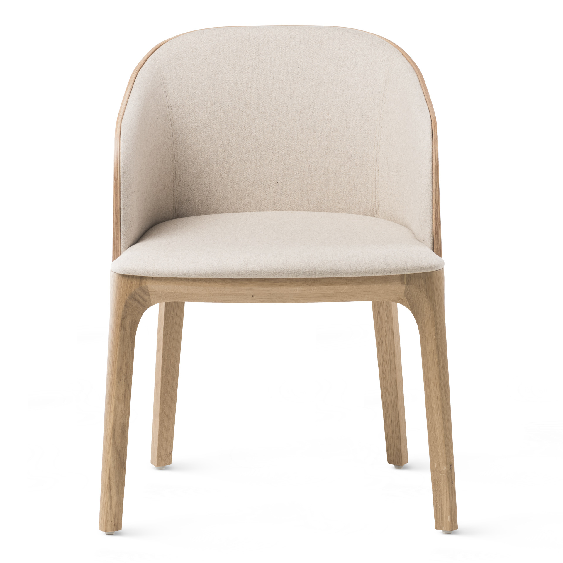 Scandinavian upholstered wooden armchair B-3054