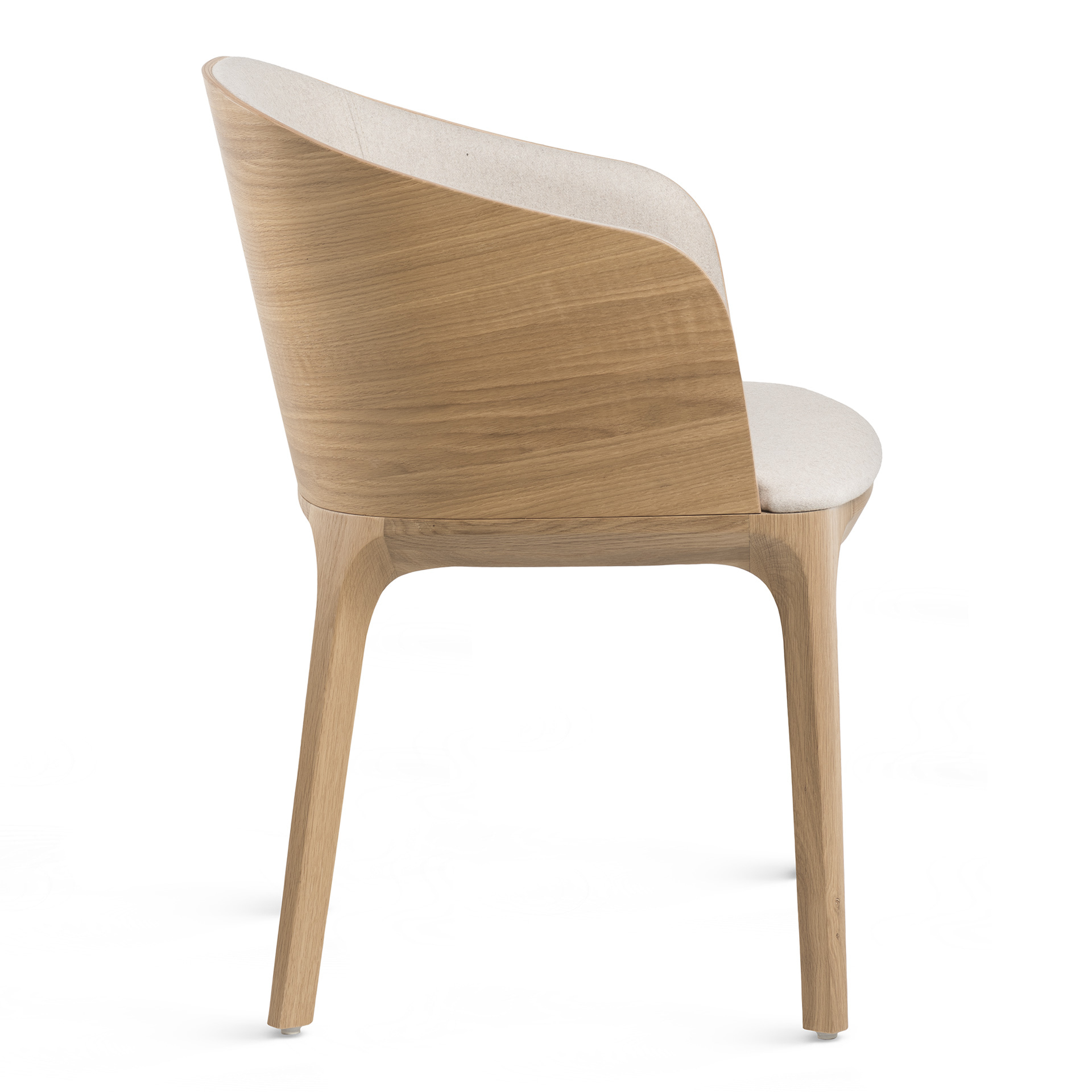 Scandinavian upholstered wooden armchair B-3054