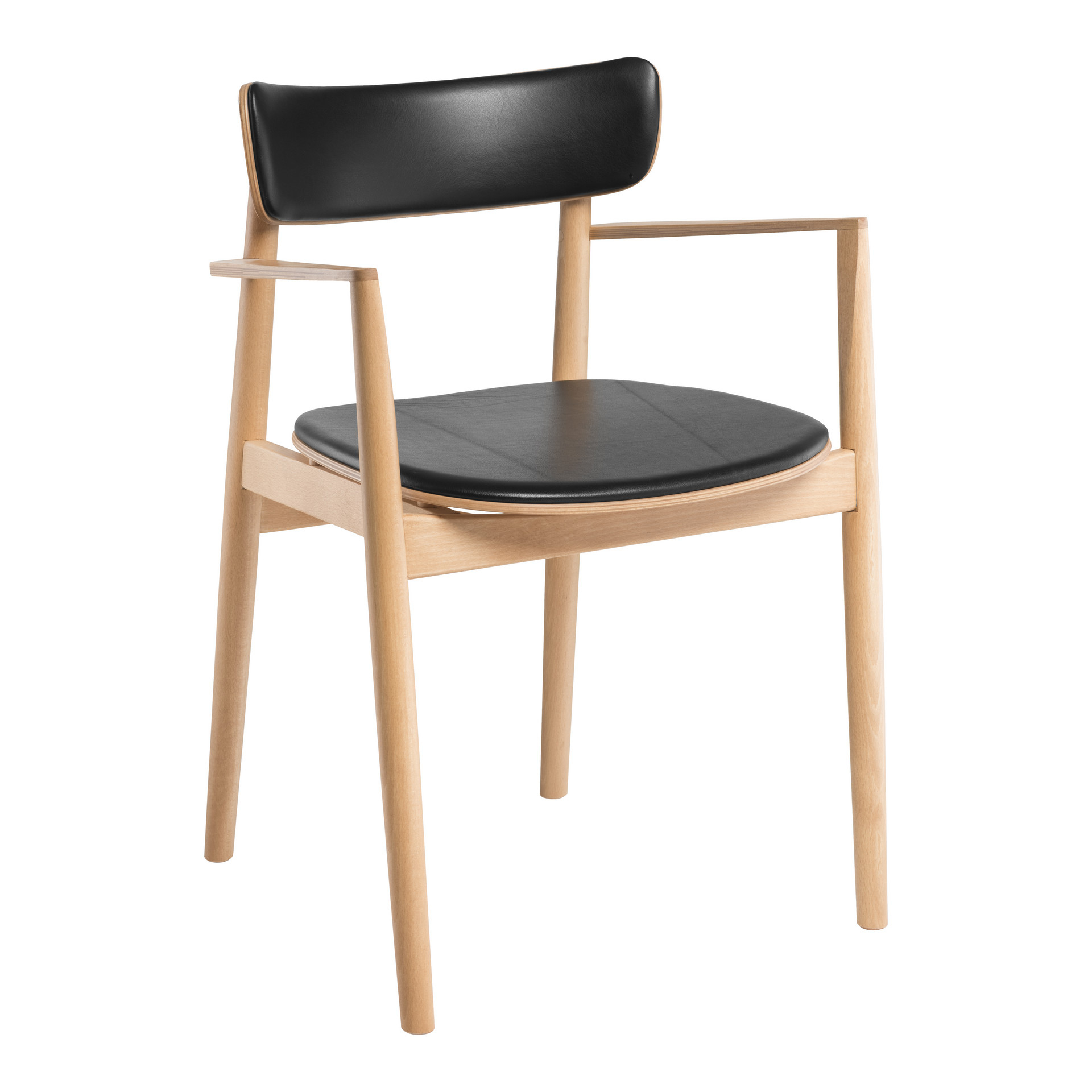 Upholstered wooden armchair B-3029/1