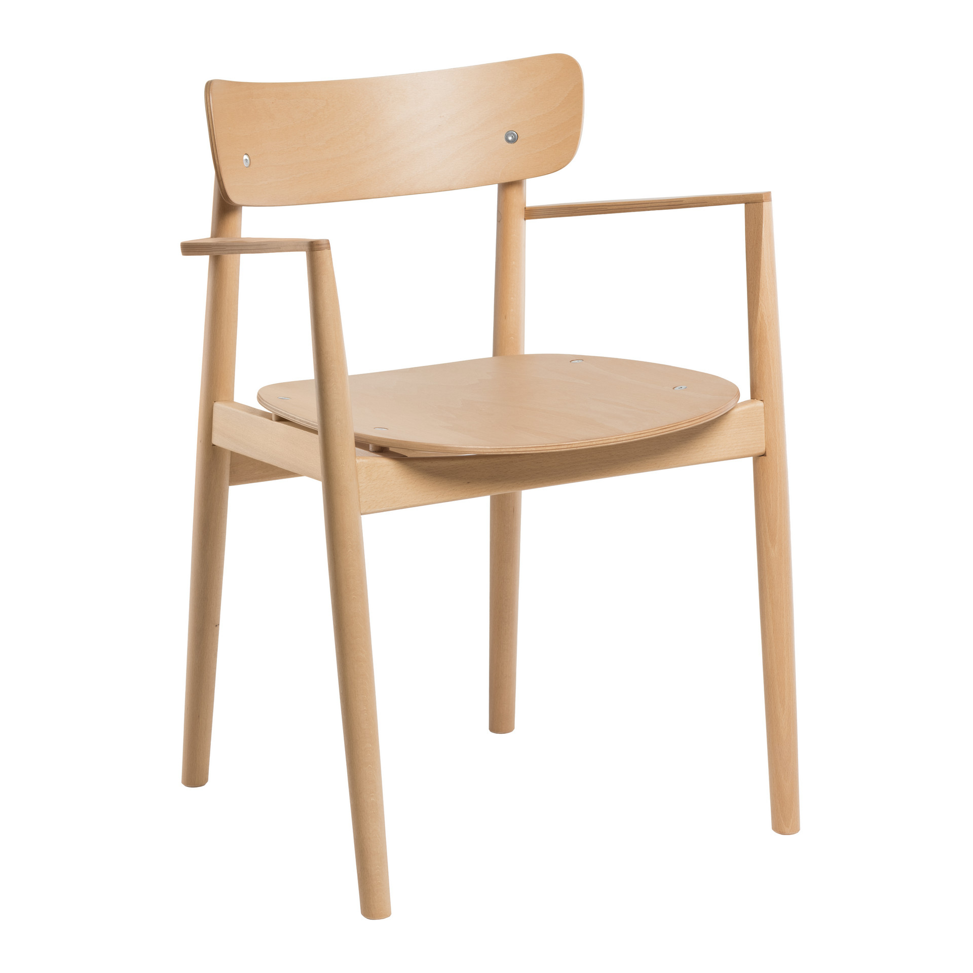 Wooden chair with armrests B-3029