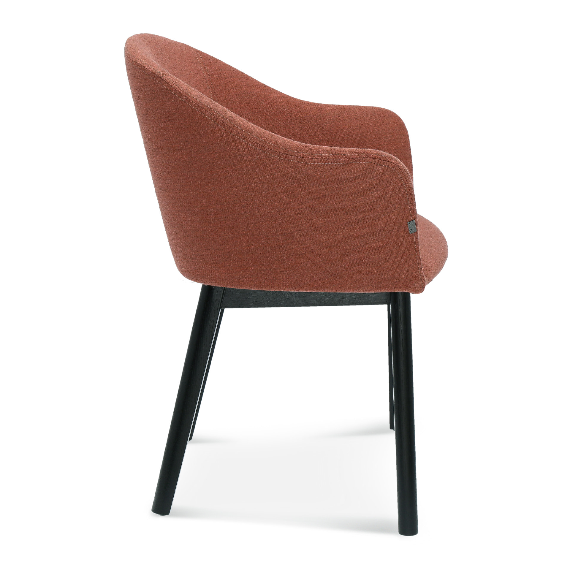 Fully upholstered wooden armchair B-3060