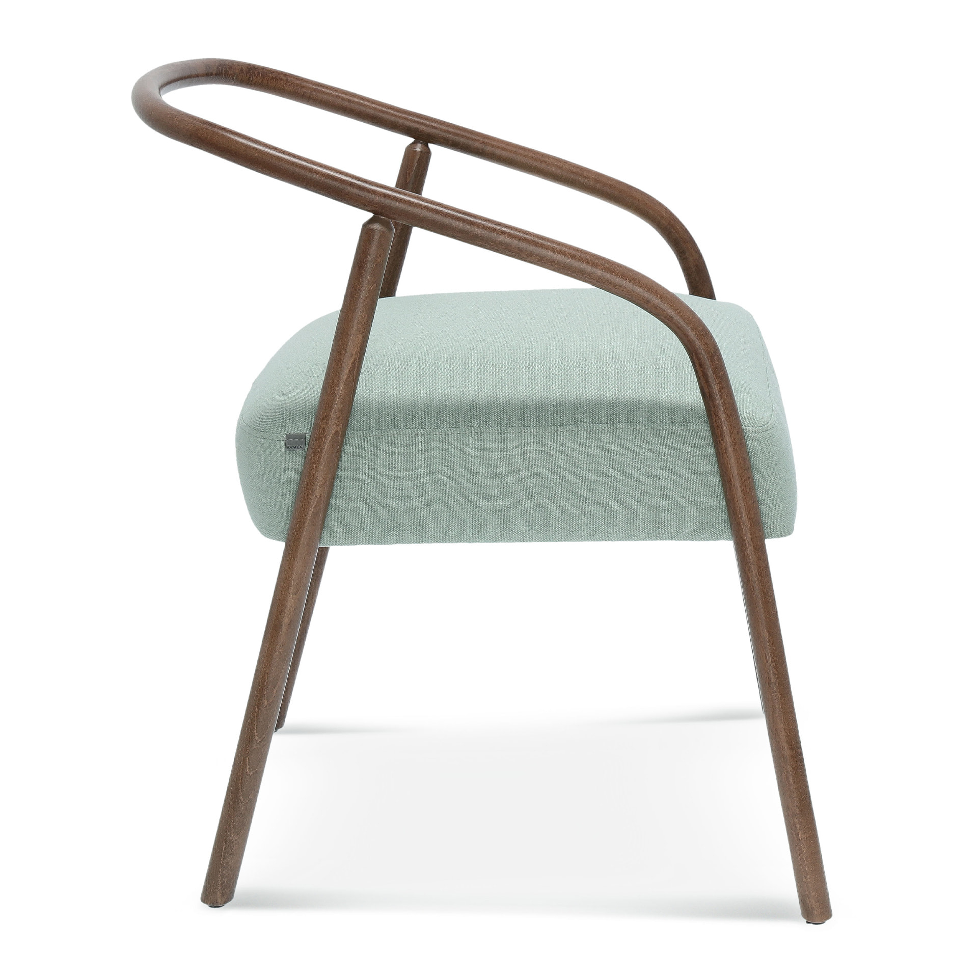 Wooden armchair with upholstered seat B-3061