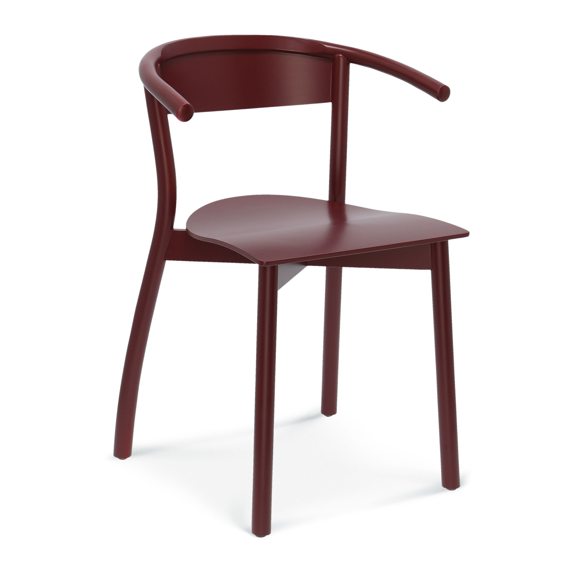 Stackable wooden chair with armrests B-3051