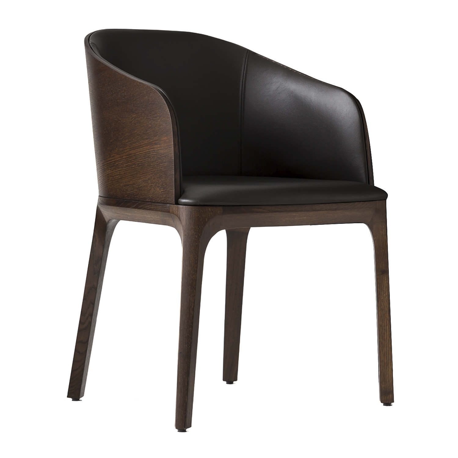 Scandinavian upholstered wooden armchair B-3054