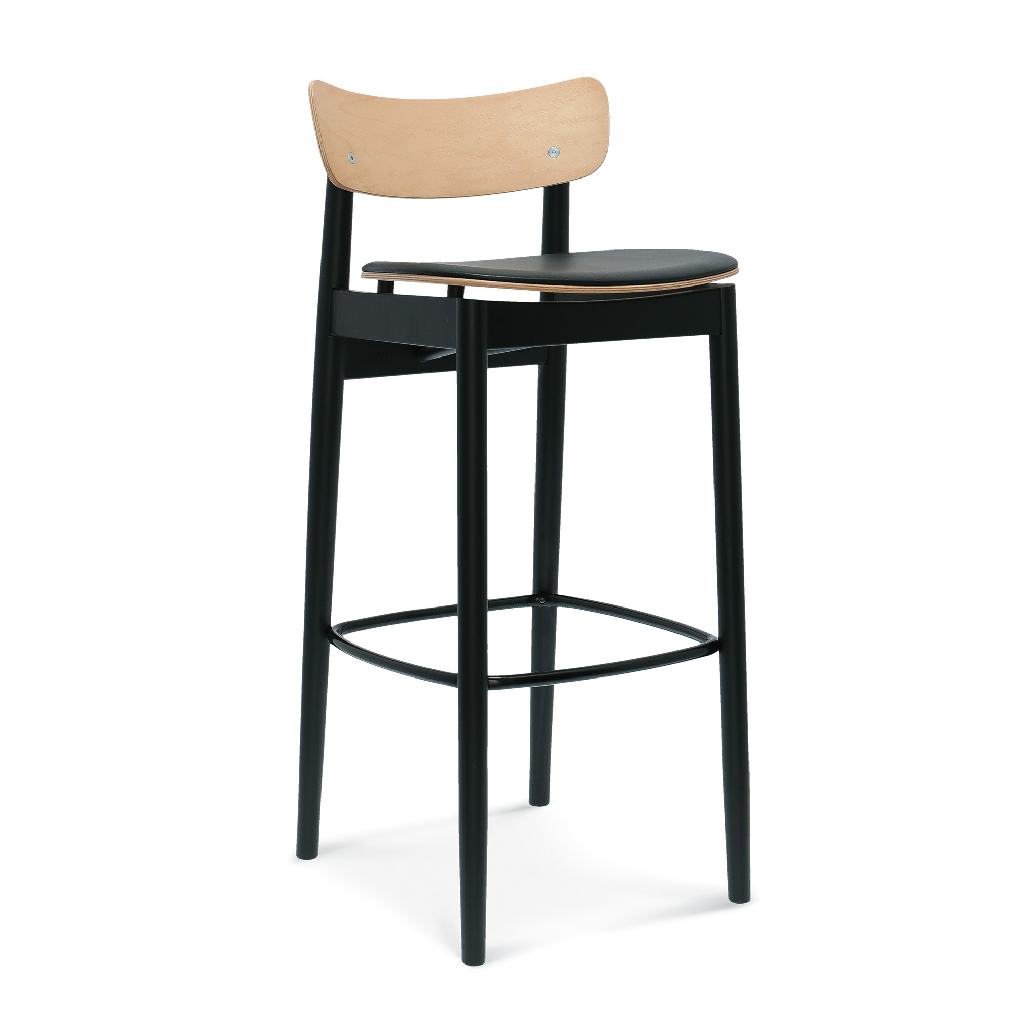 Taburete de bar de madera con asiento macizo o acolchado Nopp