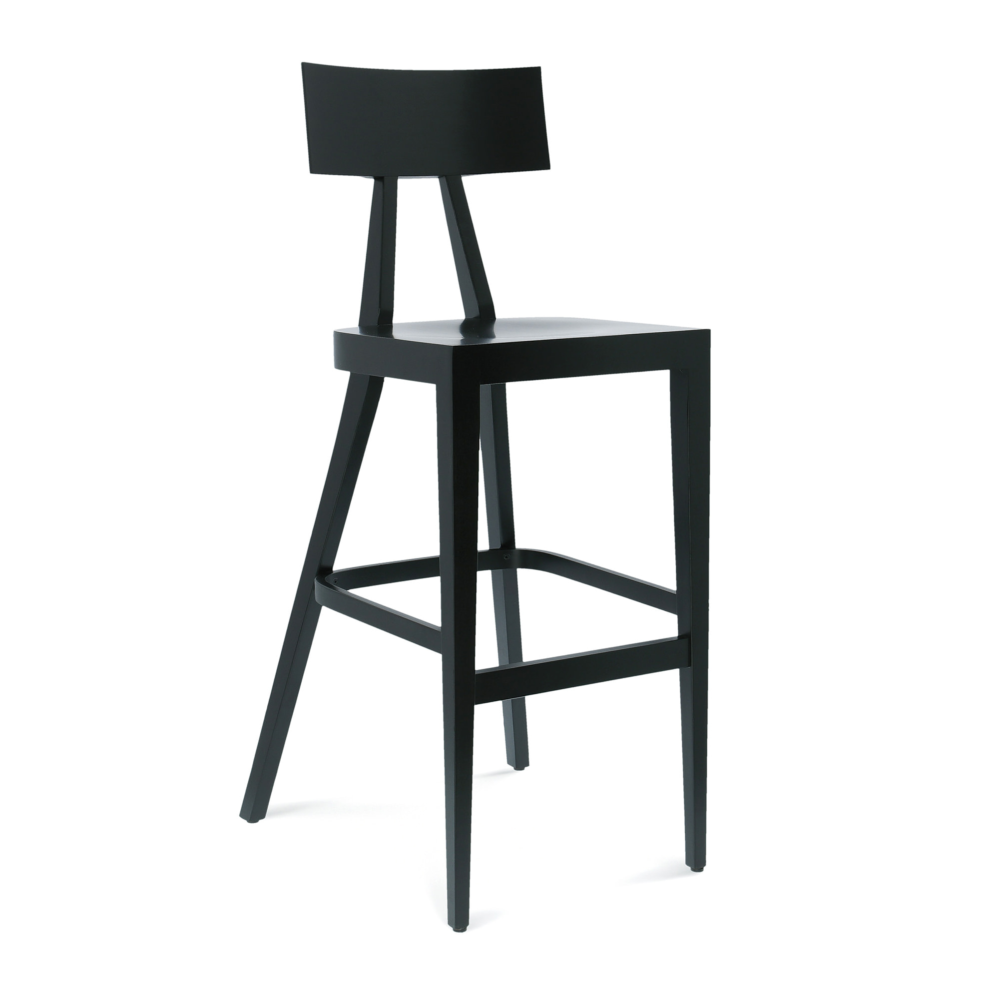Taburete alto con asiento macizo o acolchado