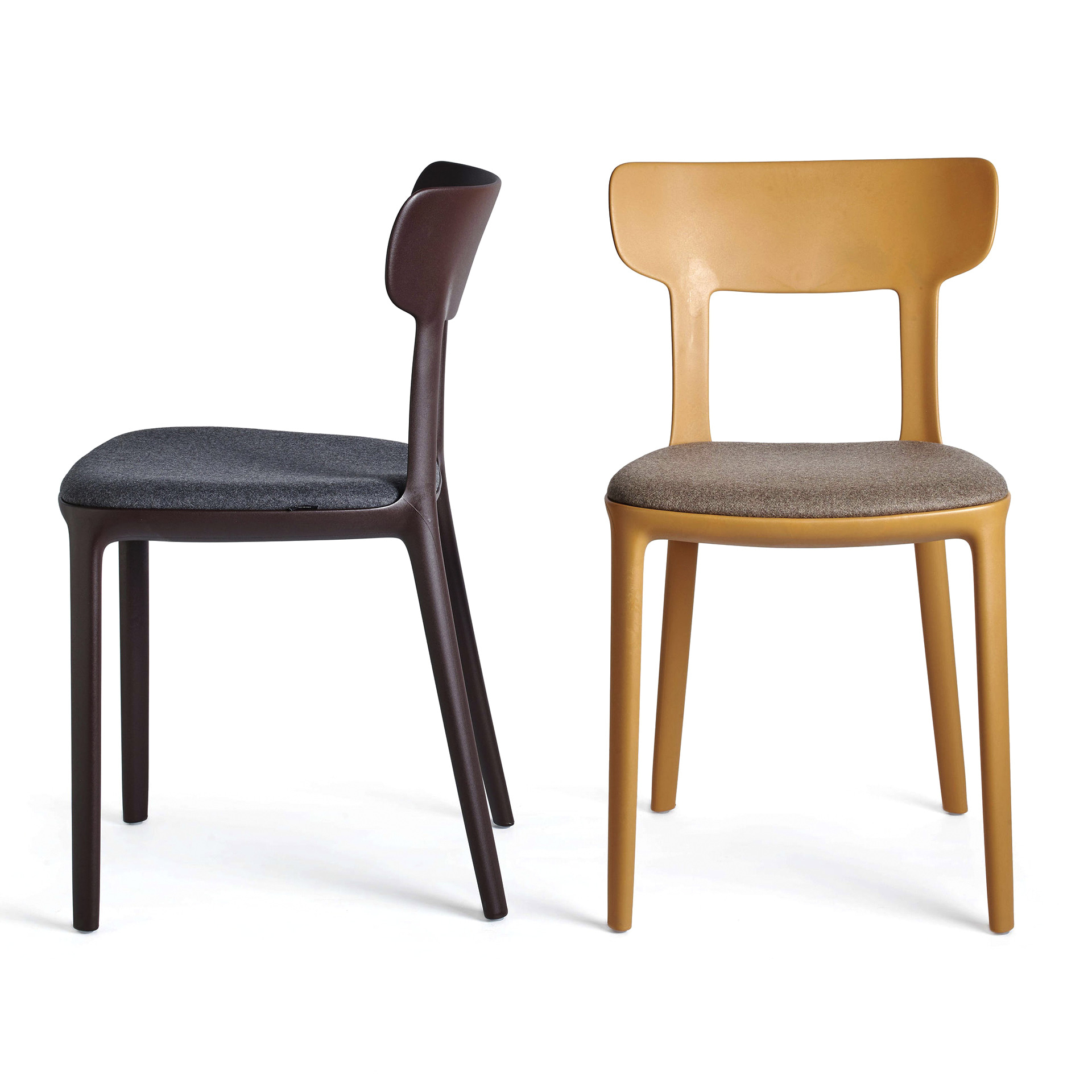 Patio polypropylene chair with padded seat A-Canova