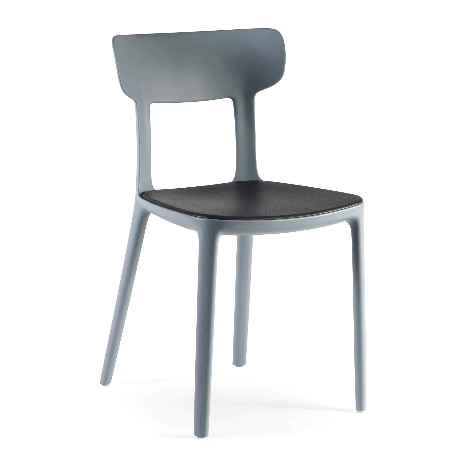 Patio polypropylene chair with wooden seat A-Canova Wood