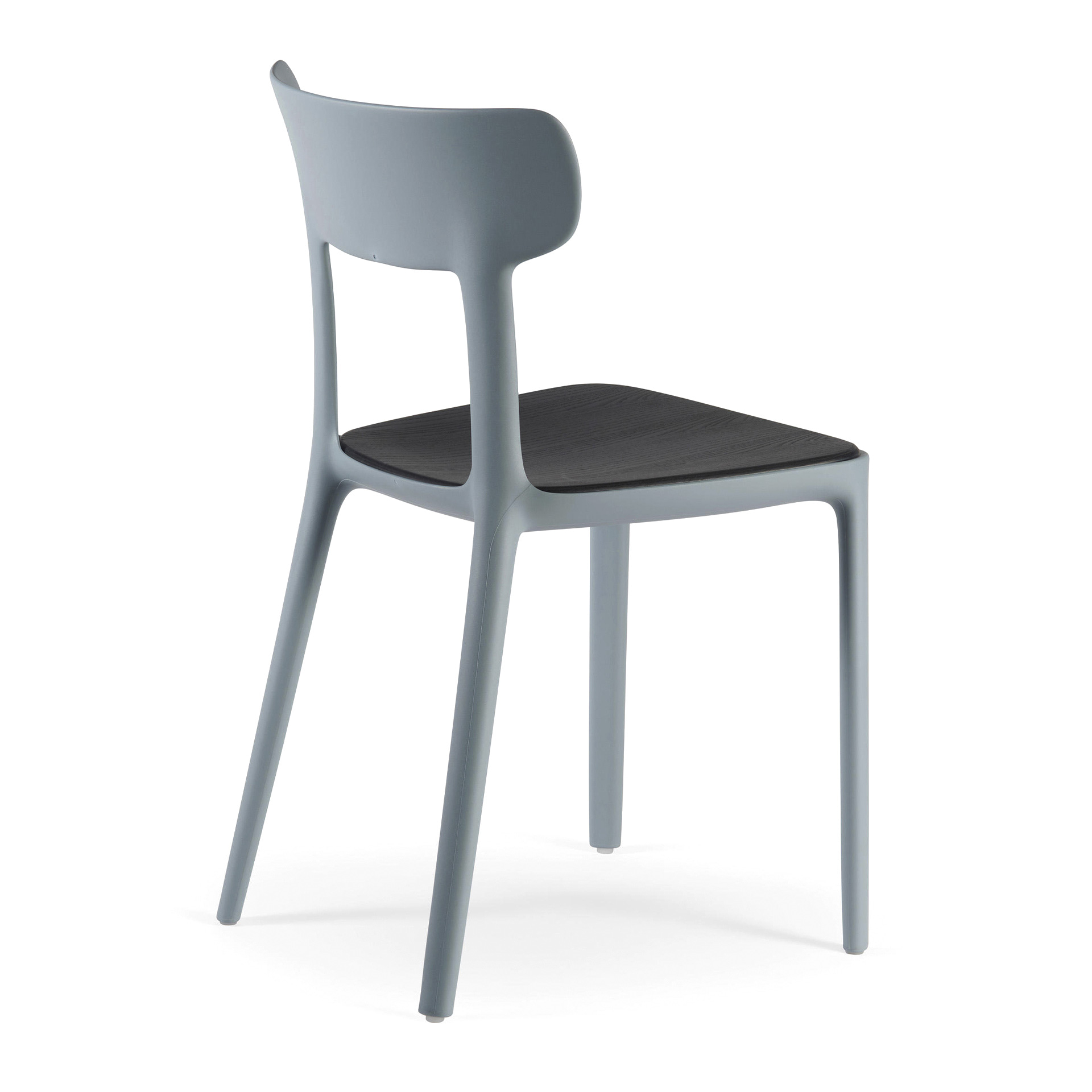 Patio polypropylene chair with wooden seat A-Canova Wood