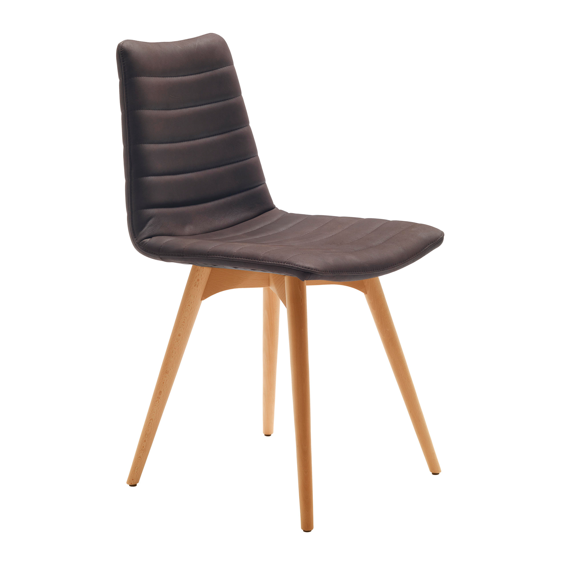 Upholstered chair with wooden frame