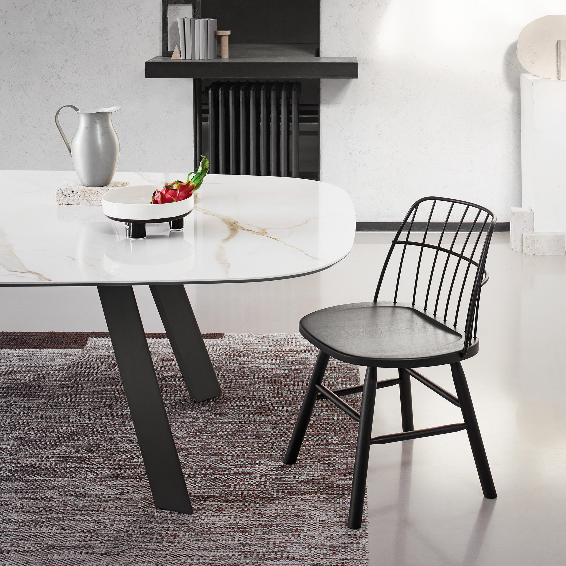 Wooden chair with metal back A-Strike SL