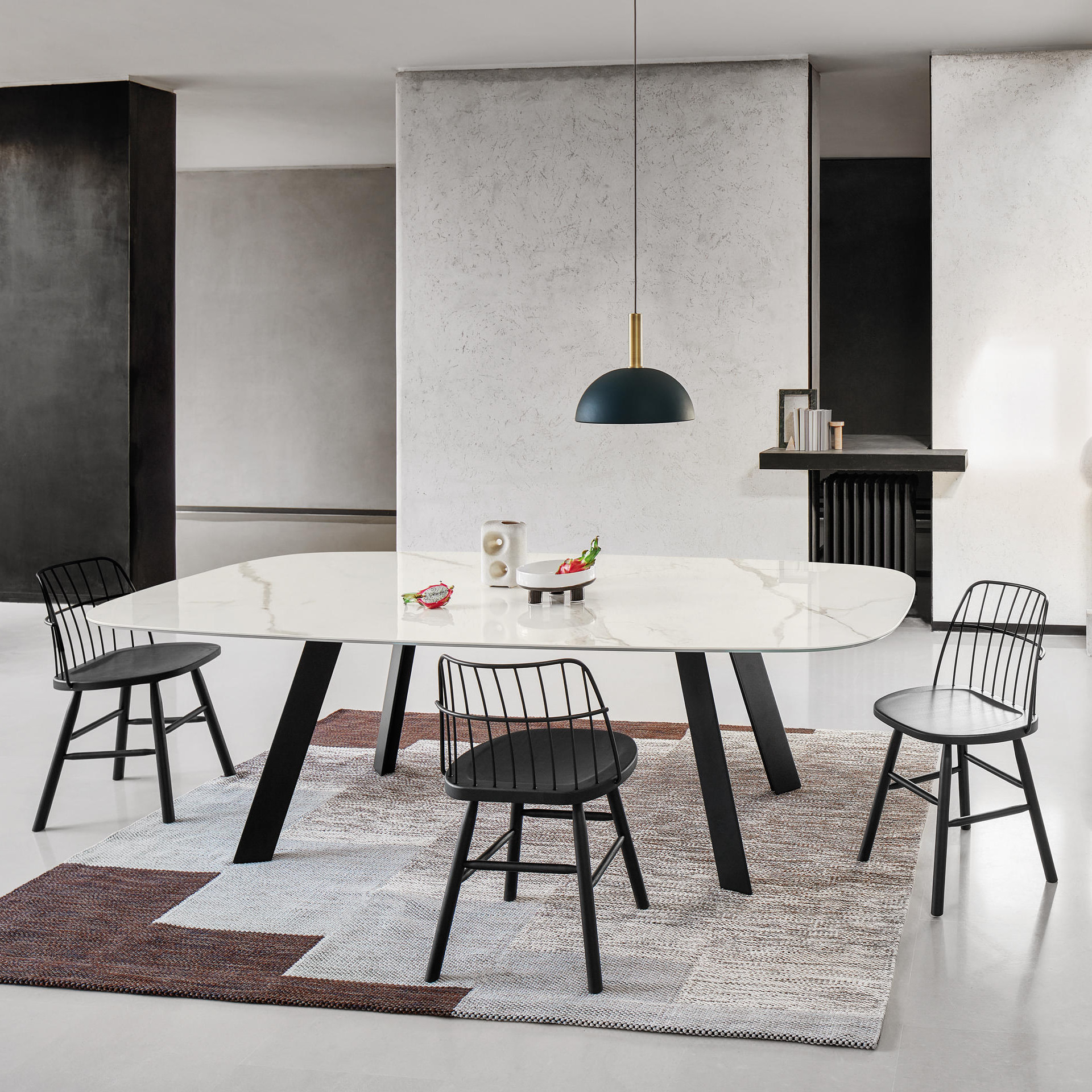Wooden chair with metal back A-Strike SL