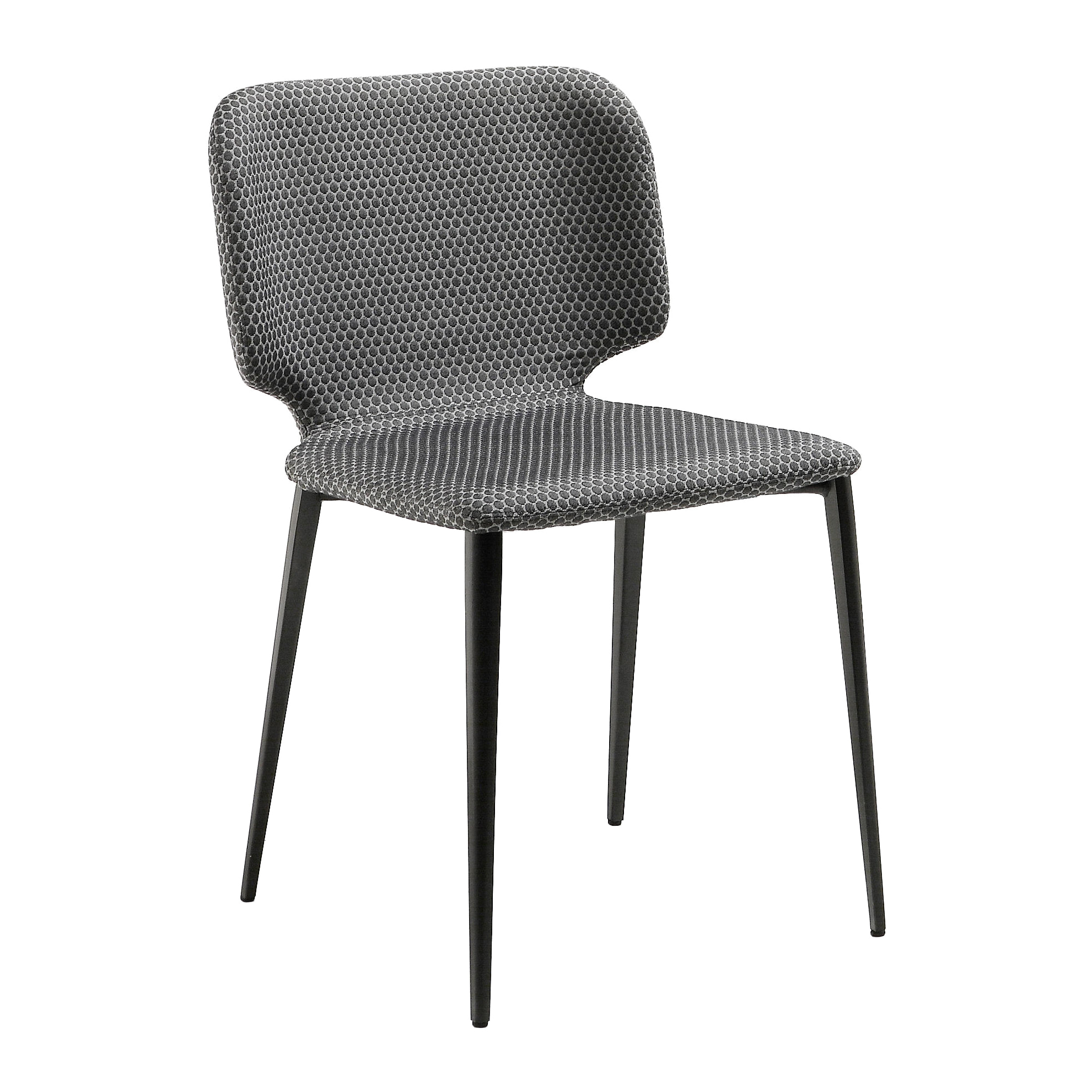 Steel chair with shell in fabric or leather A-Wrap SM TS