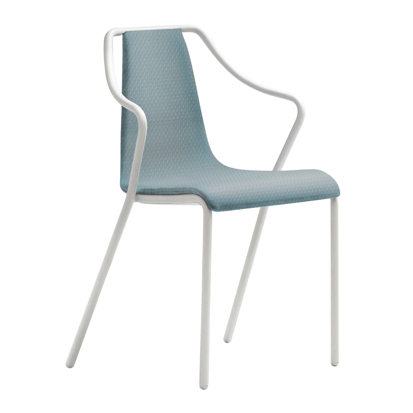 Dining upholstered chair with steel frame