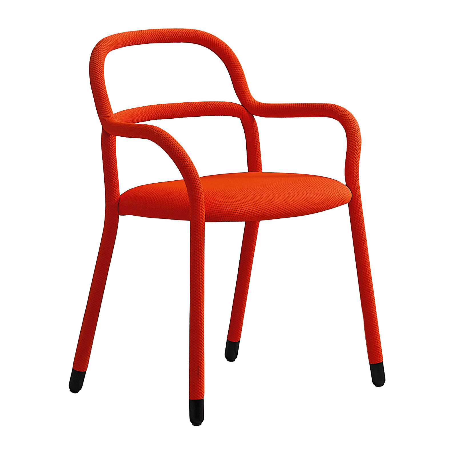 Dining upholstered chair with steel frame