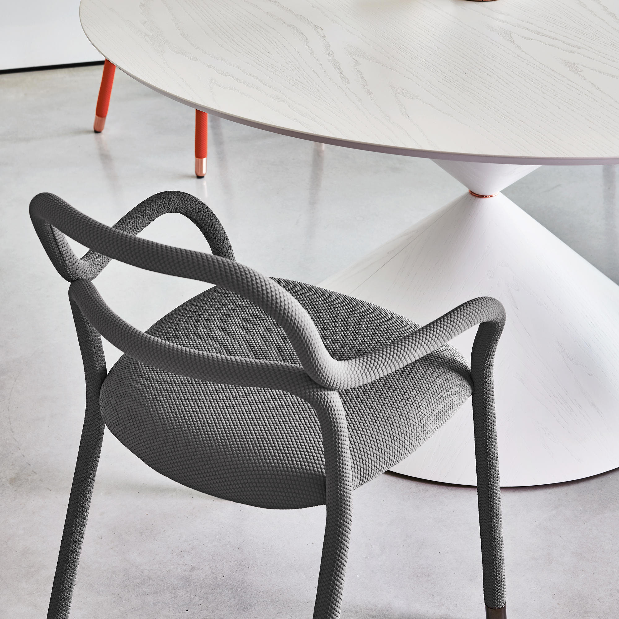 Steel chair сompletely upholstered in fabric B-Pippi PR TS