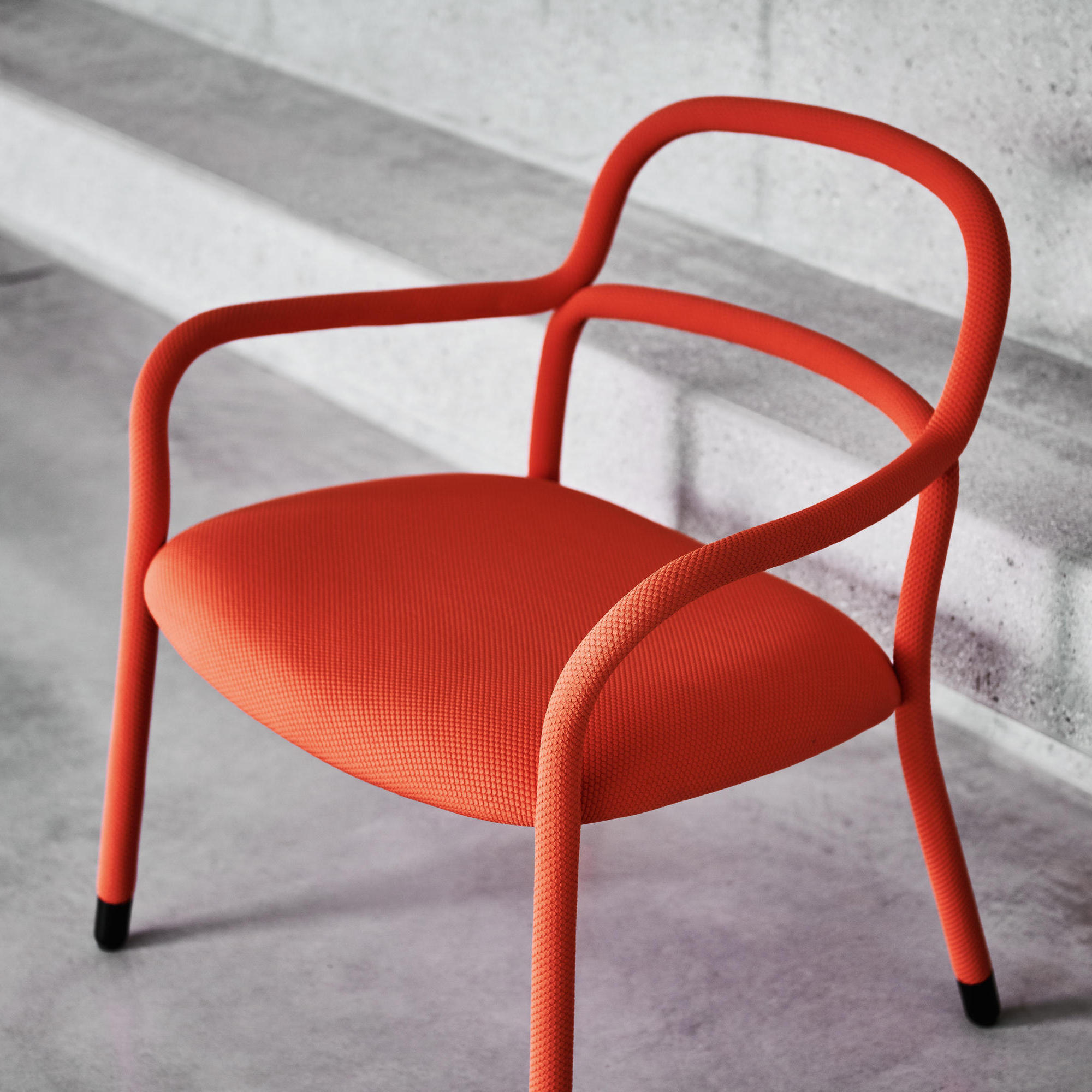 Steel chair сompletely upholstered in fabric B-Pippi PR TS