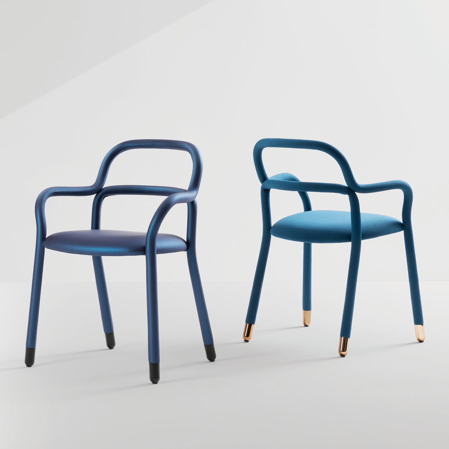 Steel chair сompletely upholstered in fabric B-Pippi PR TS