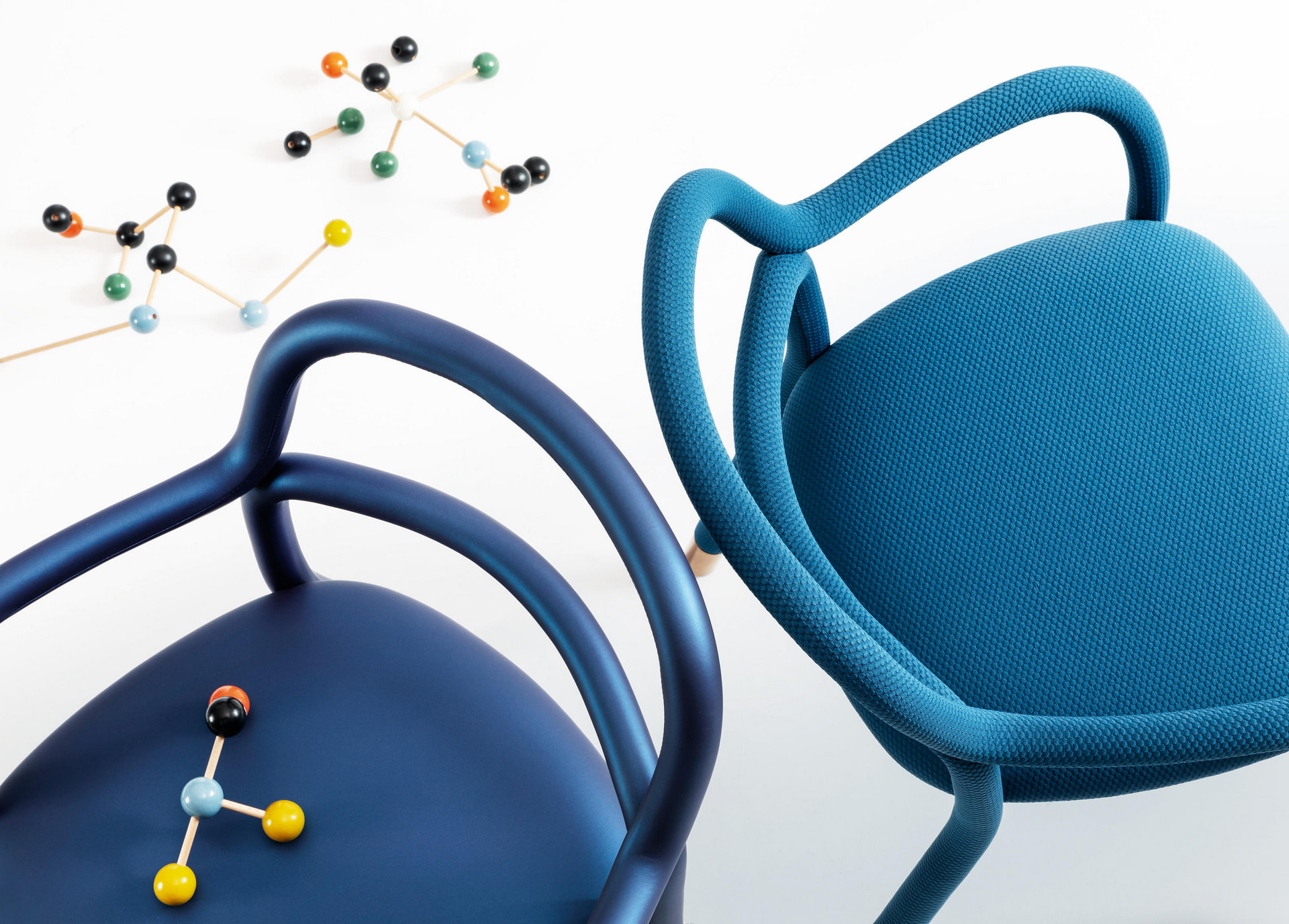 Steel chair сompletely upholstered in fabric B-Pippi PR TS