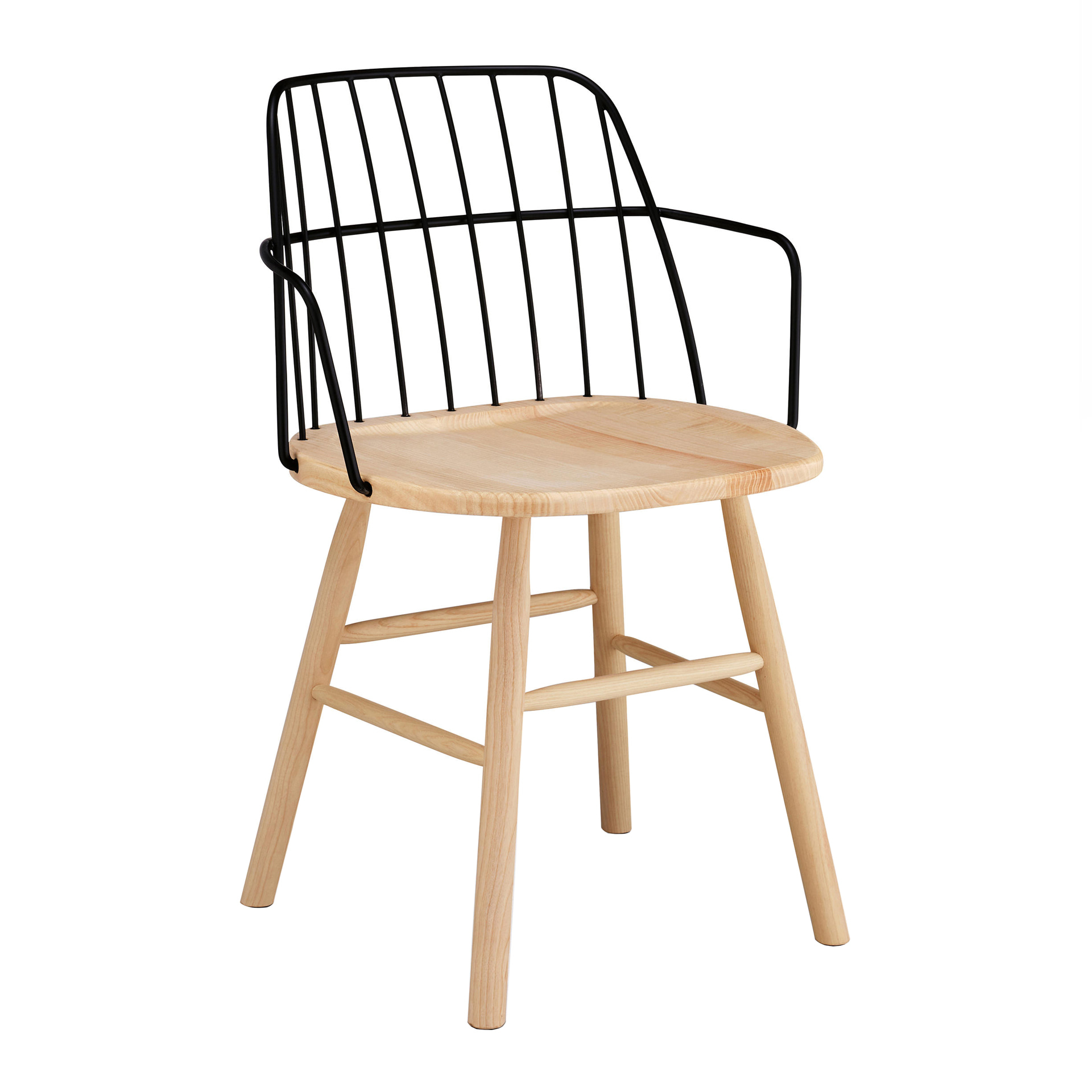 Wooden chair with metal back and armrests B-Strike PL
