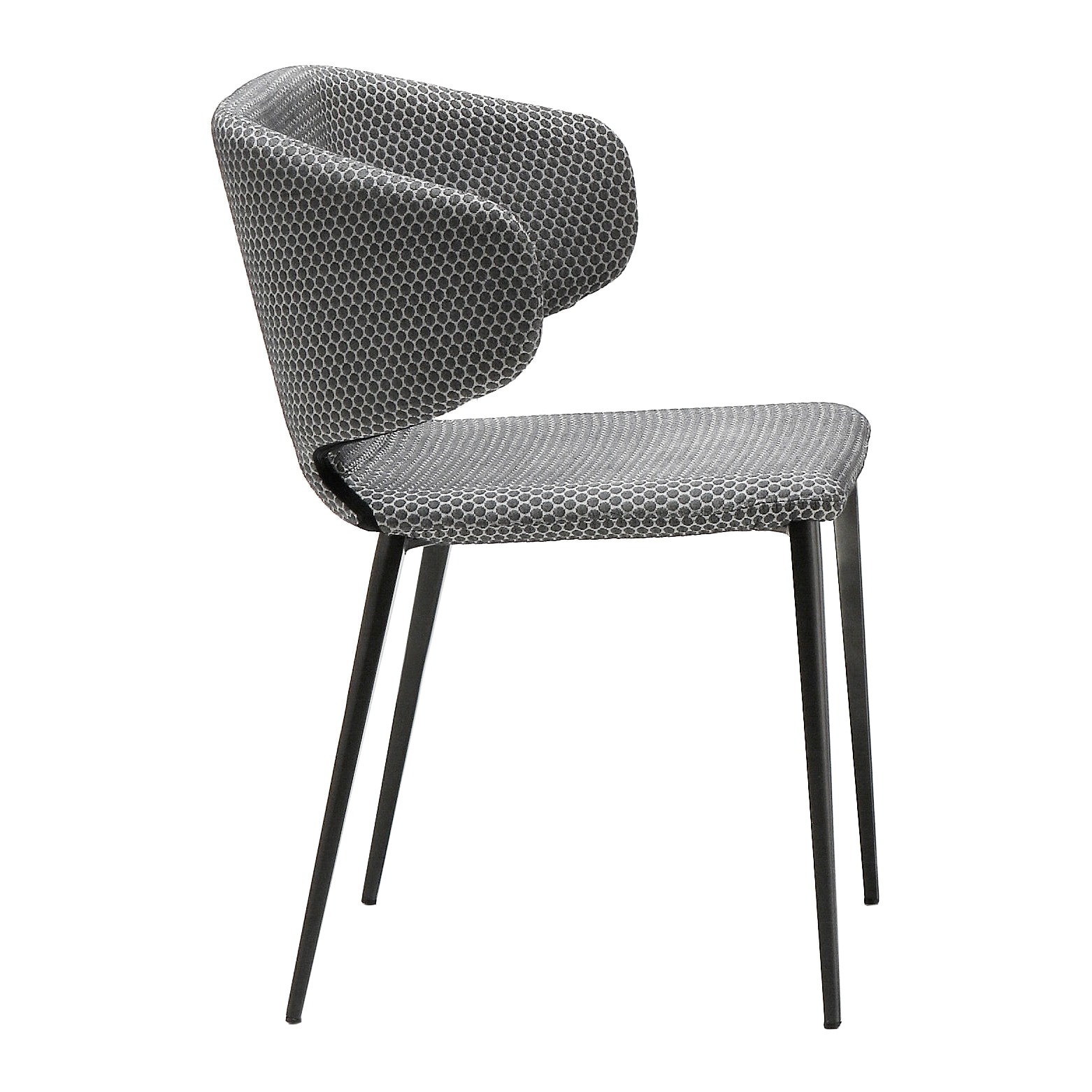 Dining upholstered chair with steel frame