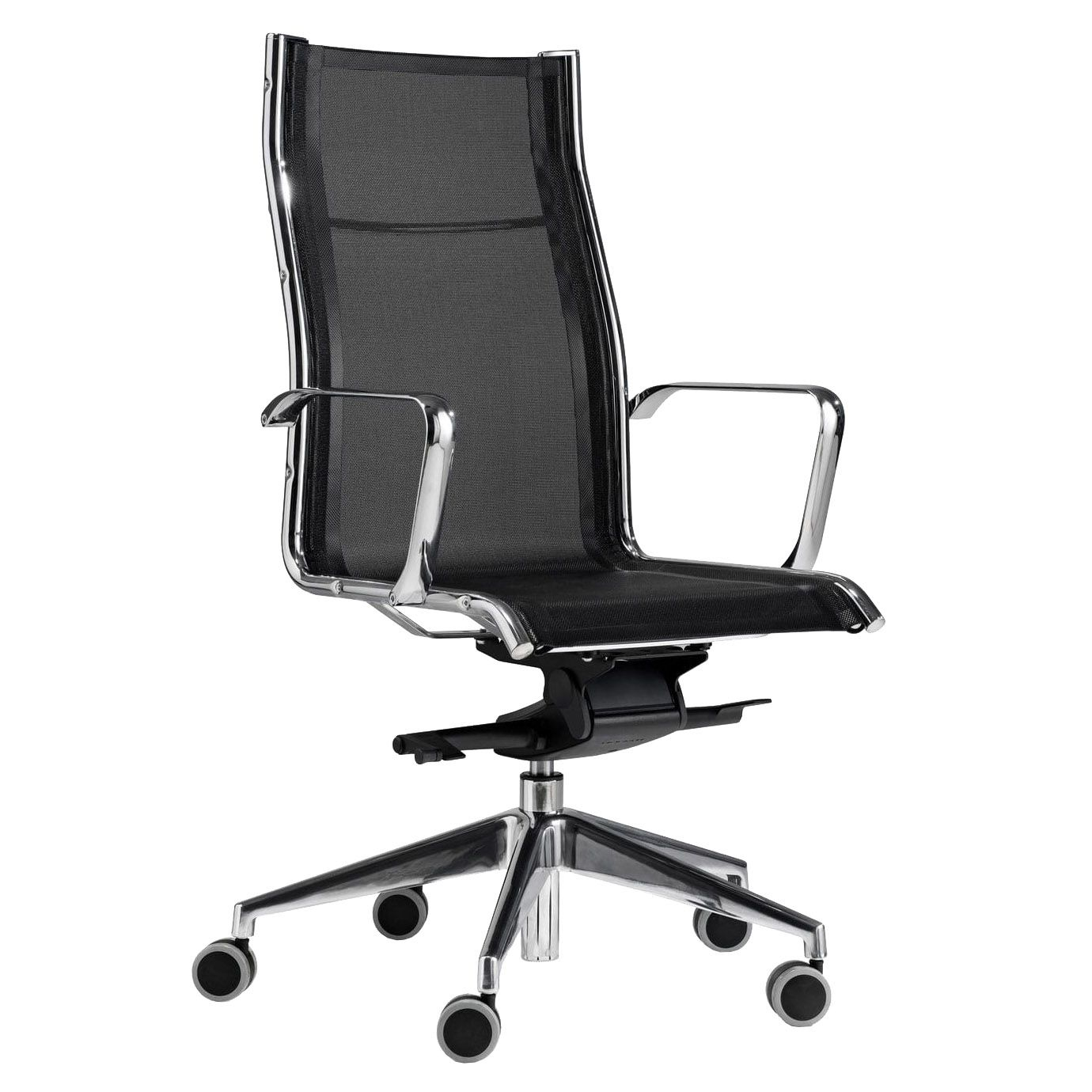 High back executive chair with castors